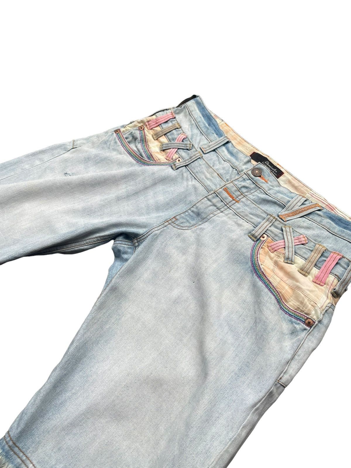 Japanese Brand Dominte Double Waist Denim Short Size US 39 - 2 Thumbnail