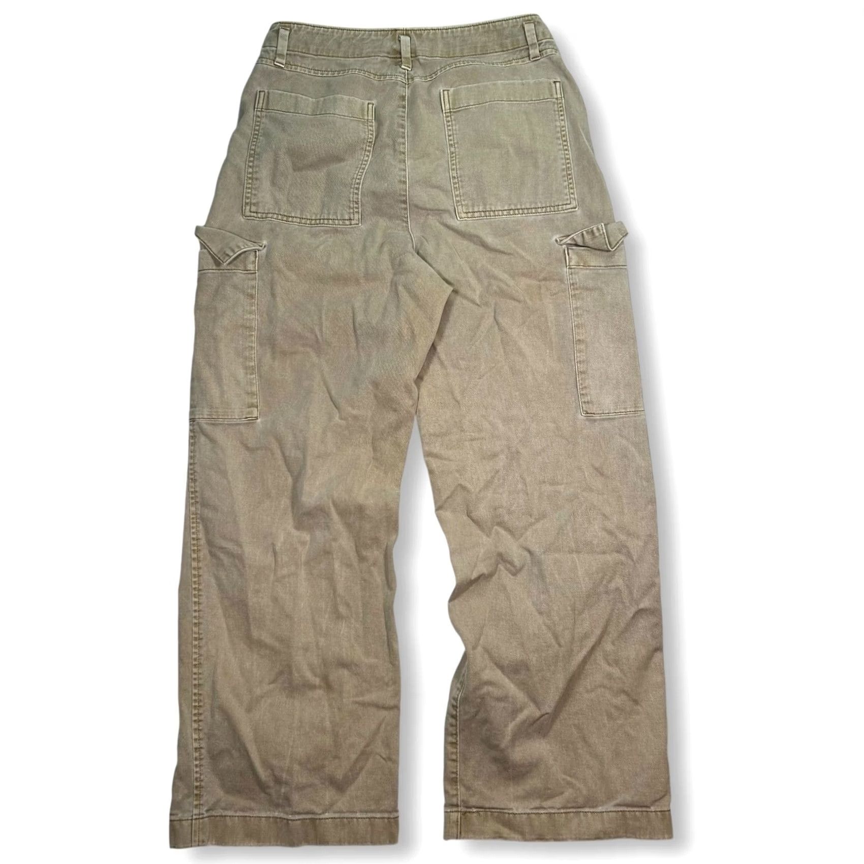 Gap GAP Women's Cargo Pants Wide Leg Khaki Casual Utility Trousers Size 6 Size 28" / US 6 / IT 42 - 2 Thumbnail