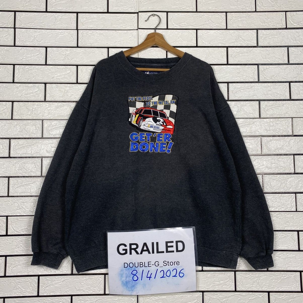Japanese Brand 📌Vintage Sweatshirt Big Dogs Big Logo Embroidery Size US XL / EU 56 / 4 - 1 Thumbnail