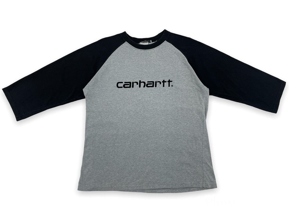 Carhartt × Carhartt Wip Vintage Big Logo Athletic Script Heather 3/4 Sleeve Top Gray T-Shirt Size US S / EU 44-46 / 1 - 9 Thumbnail