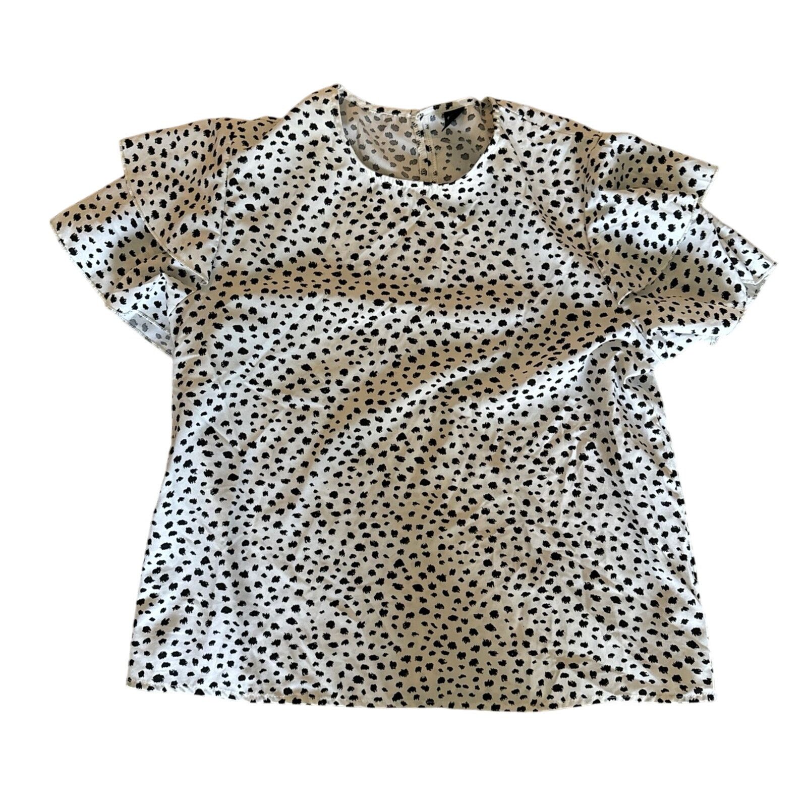 Shein SHEIN top with Ruffle Sleeves Sz XL Size XL / US 12-14 / IT 48-50 - 1 Thumbnail