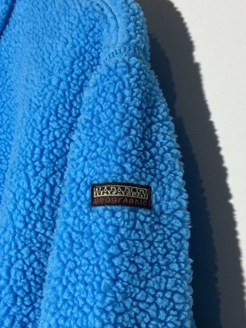 Napapijri Vintage Napapijri Flag Logo Baby Blue Fleece 1/4 zip Size US XL / EU 56 / 4 - 12 Thumbnail