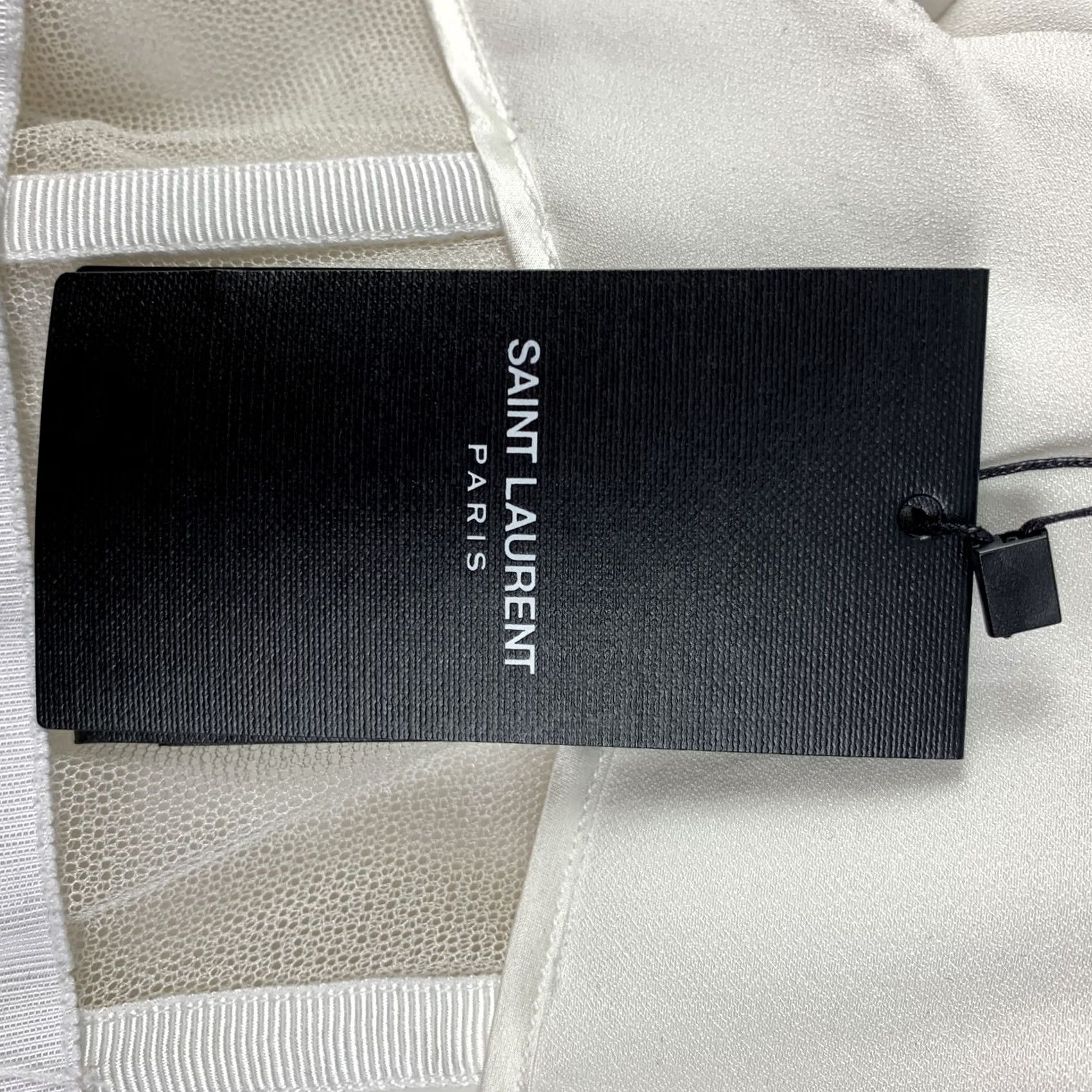 Yves Saint Laurent SAINT LAURENT Strapless Cut-Out Cocktail Dress White Viscose Size 2 Size XS / US 0-2 / IT 36-38 - 7 Thumbnail