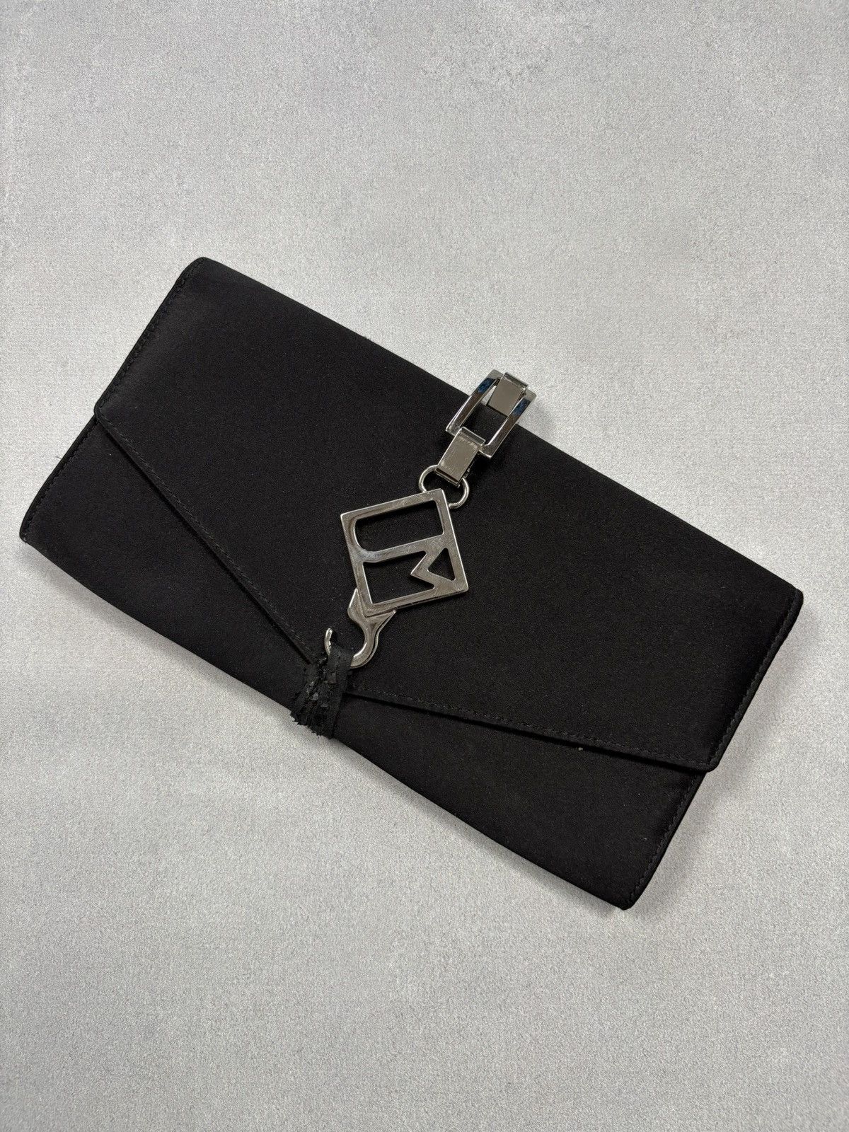 Designer Jill Milan Black Envelope Clutch Bag Made in Italy Size ONE SIZE - 1 Thumbnail
