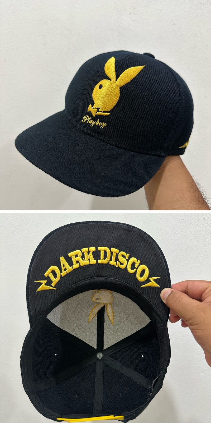Playboy VTG Playboy Dark Disco Flat Brim Baseball Hat Size ONE SIZE - 1 Thumbnail