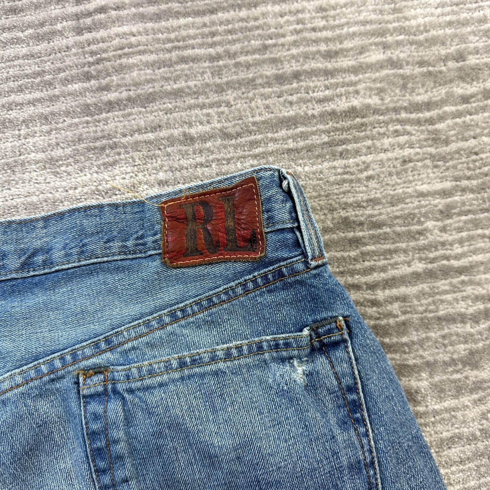 Polo Ralph Lauren VINTAGE Polo Ralph Lauren Jeans Mens 34x30 Blue Denim Pants Relaxed Loose Y2K Cowboy Straight 5-Pocket Design Mens Size US S / EU 44-46 / 1 - 6 Thumbnail