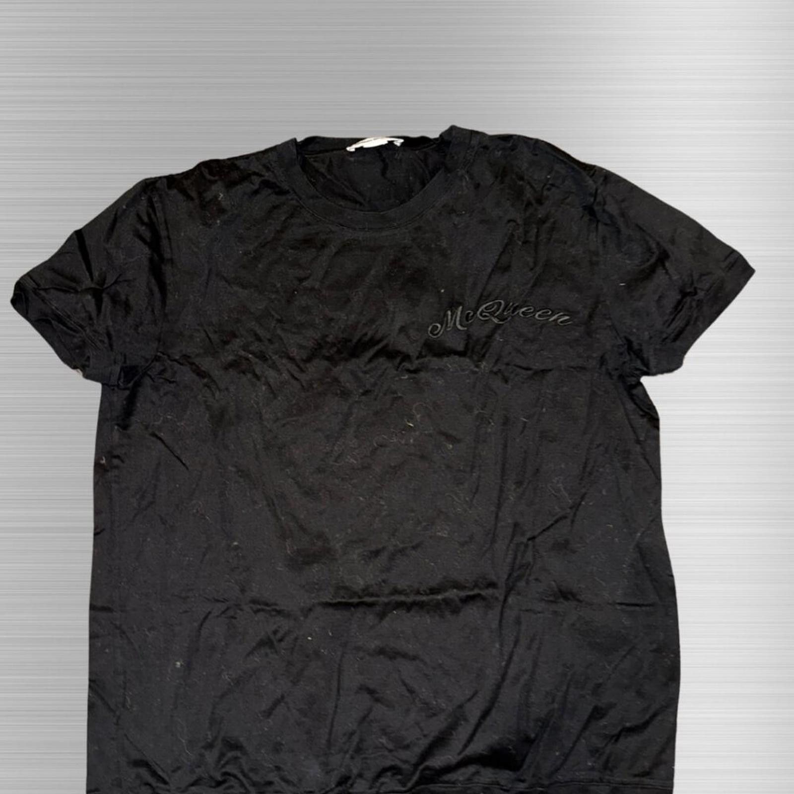 Alexander McQueen Alexander McQueen Black Logo Chest Embroidery T-Shirt Medium Size US M / EU 48-50 / 2 - 2 Thumbnail