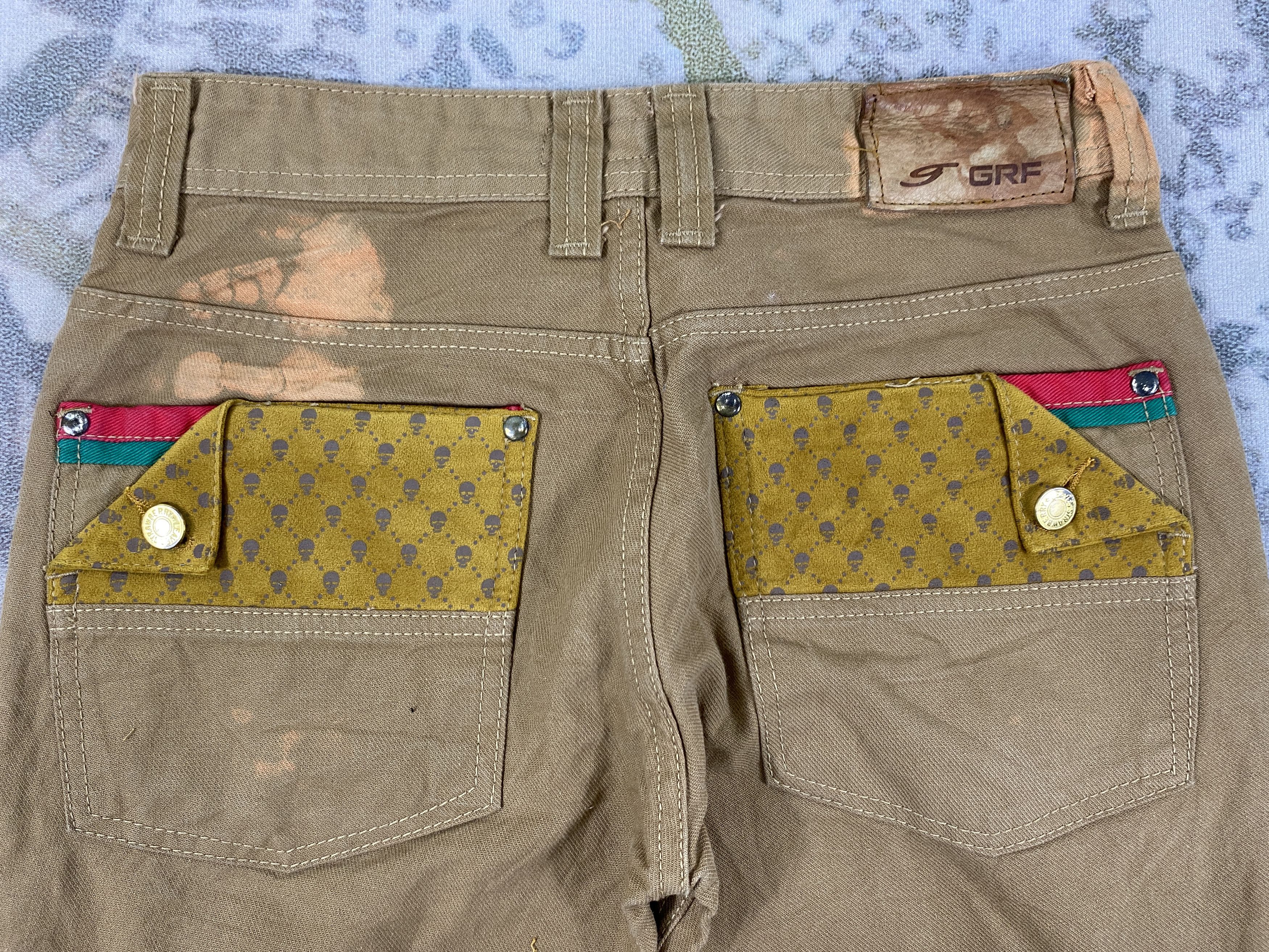 Japanese Brand Brown Vintage Grf Jeans 29x29 Denim- JN3777 Size US 29 - 4 Thumbnail