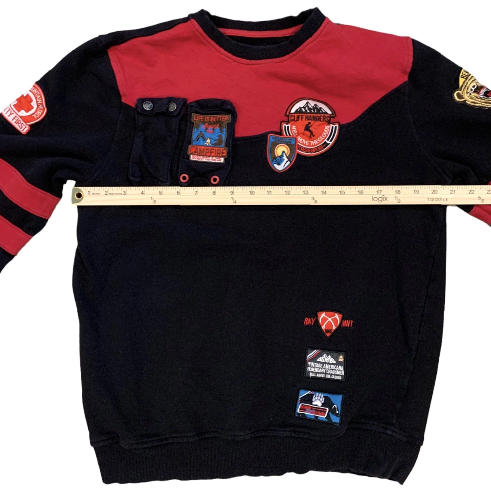 Vintage VINTAGE Americana Black & Red Hiking Logos Pullover Sweatshirt Mens Sz Large Size US L / EU 52-54 / 3 - 3 Thumbnail