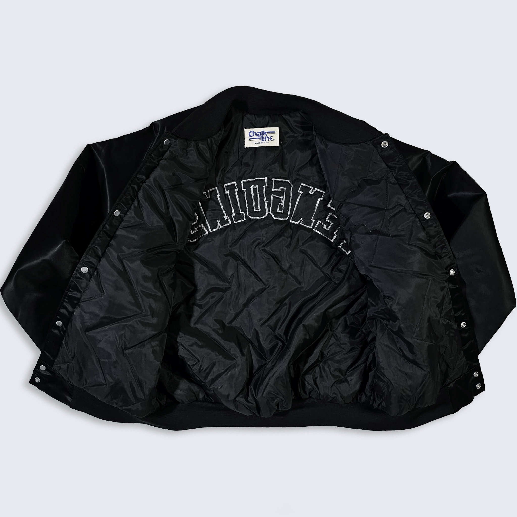 Chalk Line Pittsburgh Penguins Vintage 90s Satin Bomber Jacket Size US L / EU 52-54 / 3 - 3 Thumbnail