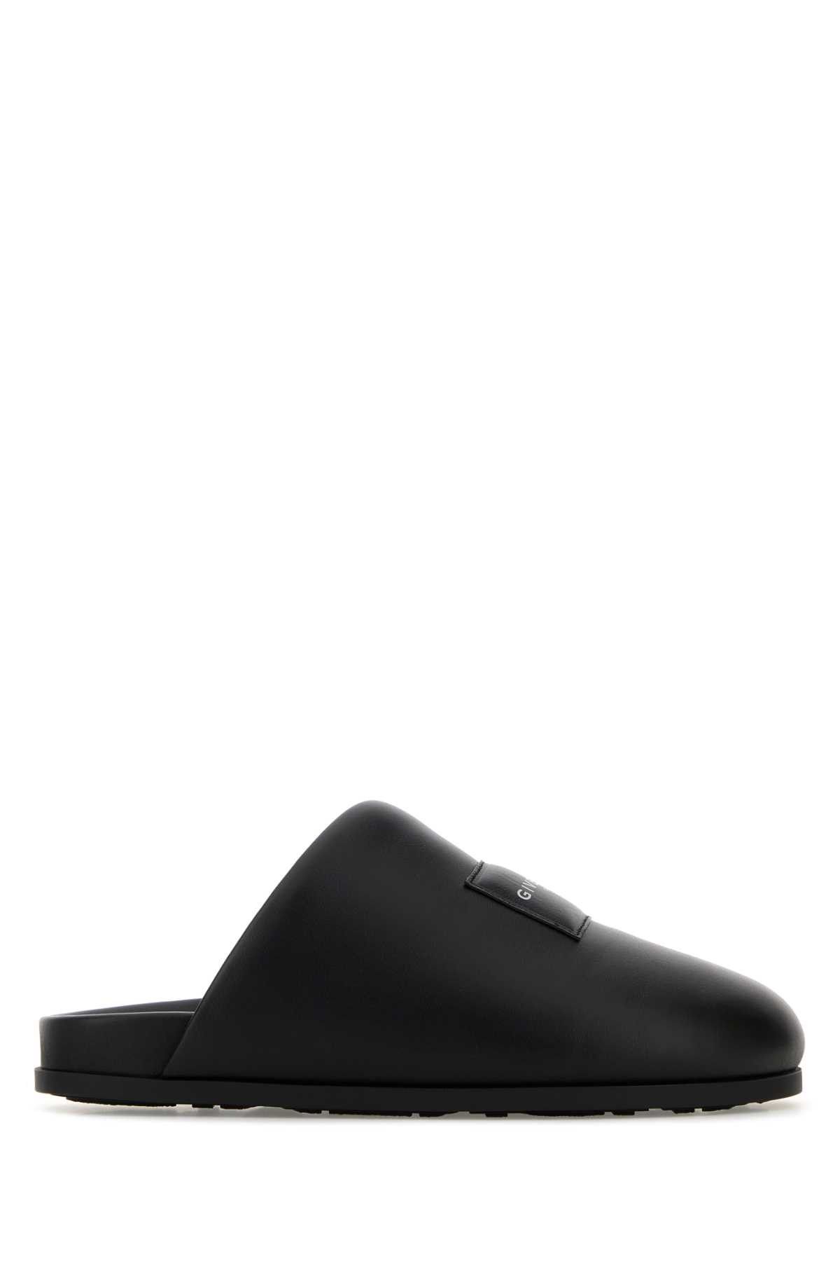 Givenchy Black Leather Slippers Size US 10.5 / EU 43-44 - 1 Thumbnail