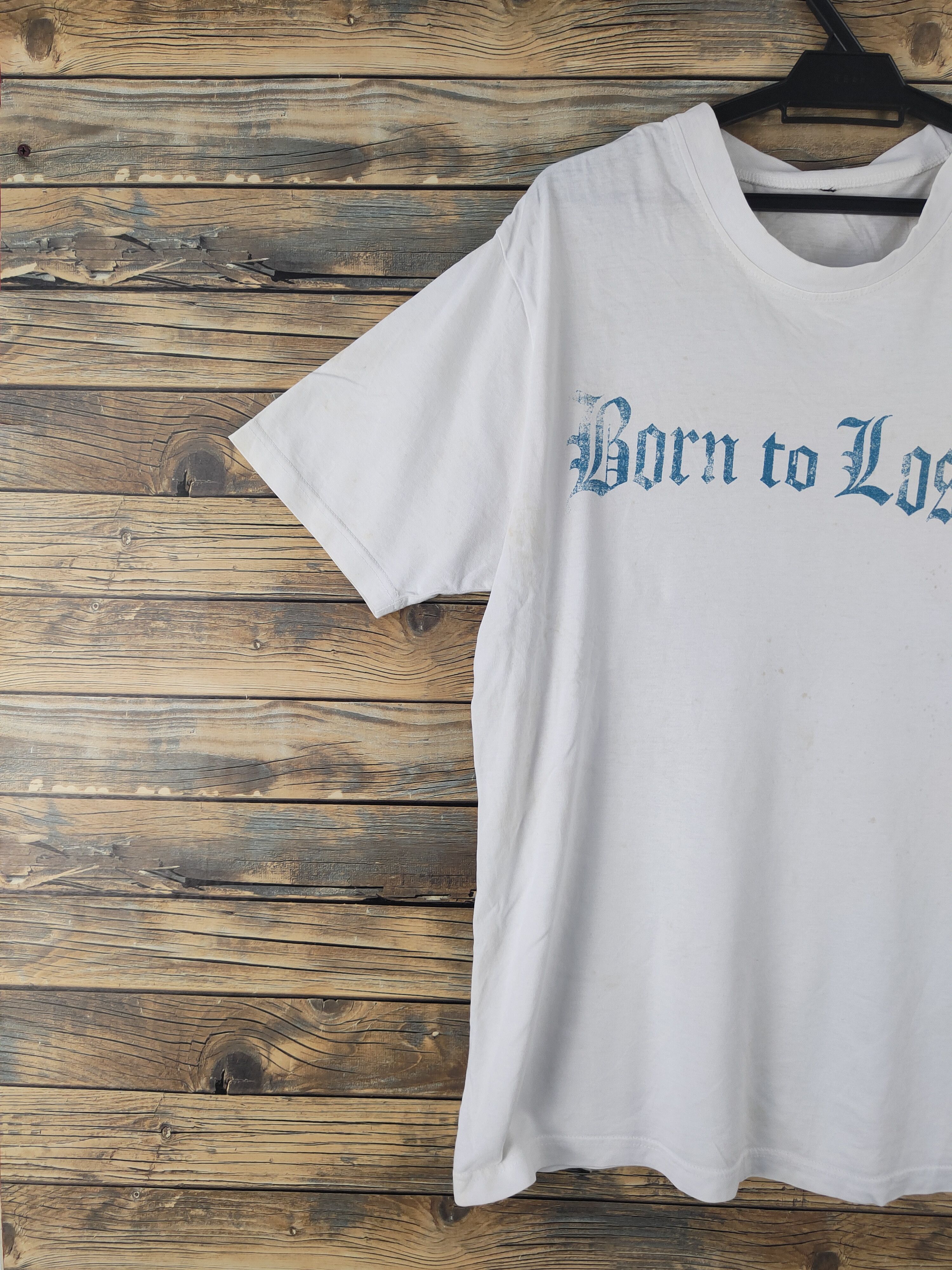 Japanese Brand DL Born To Lost Skull White Short Sleeve T-shirt #2064 Size US M / EU 48-50 / 2 - 4 Thumbnail