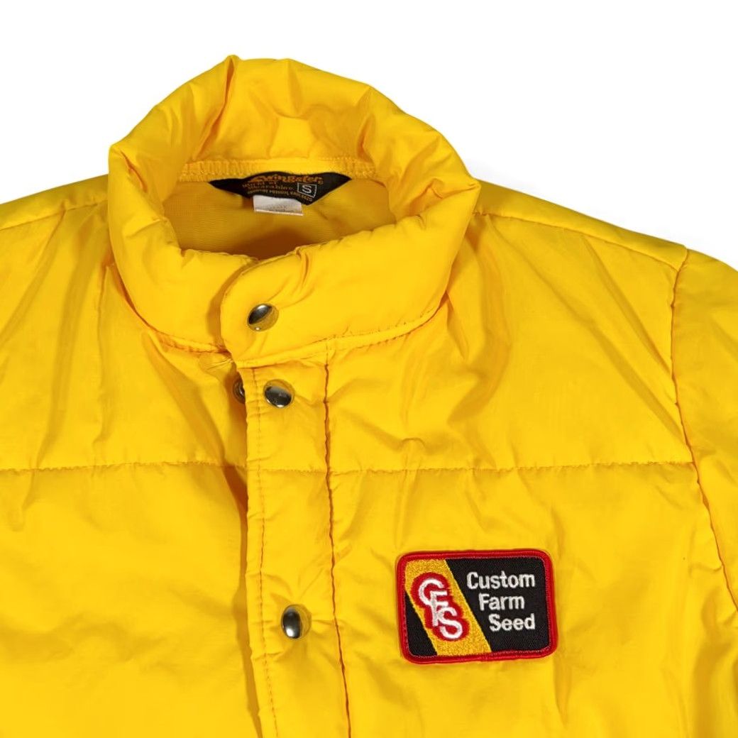 Vintage VINTAGE Swingster Jacket Mens Small Yellow Quilted Puffer 80s Nylon N/A Farm Seed Work 80s Size US S / EU 44-46 / 1 - 2 Thumbnail