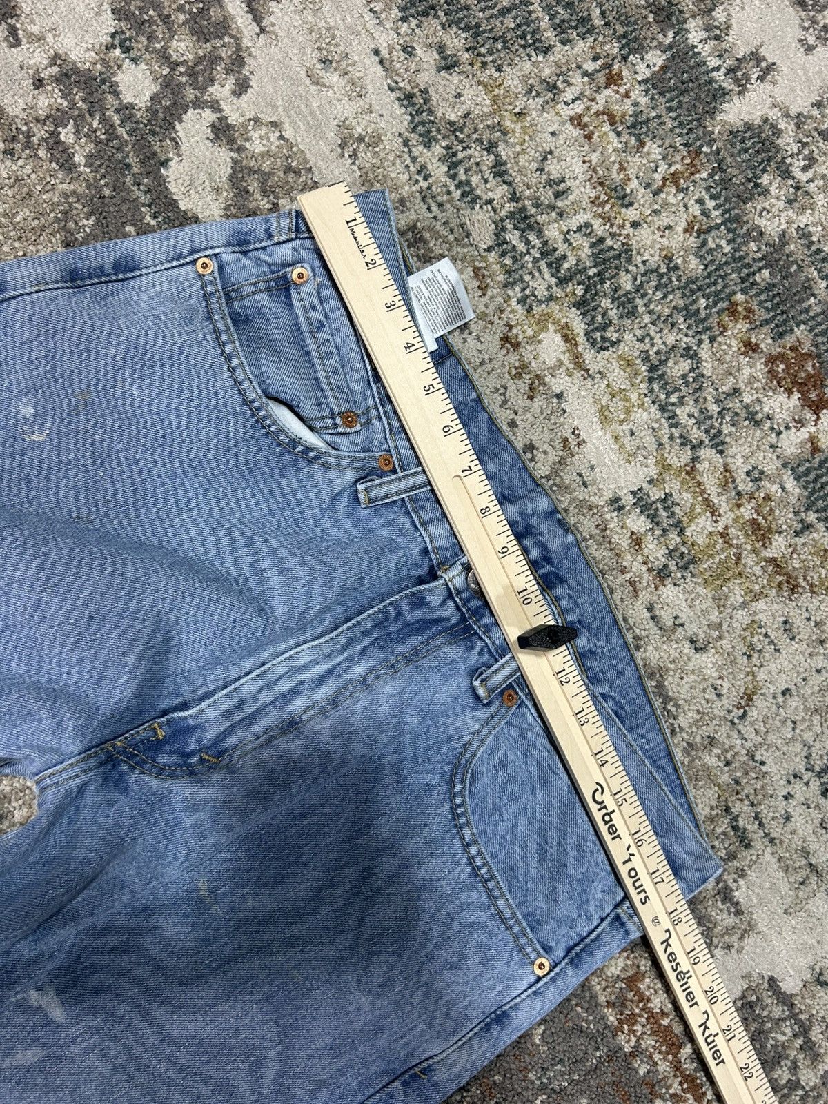 Levi's Levi’s 505 Straight Fit Paint Splatter Light Wash Jeans Size US 36 / EU 52 - 6 Thumbnail