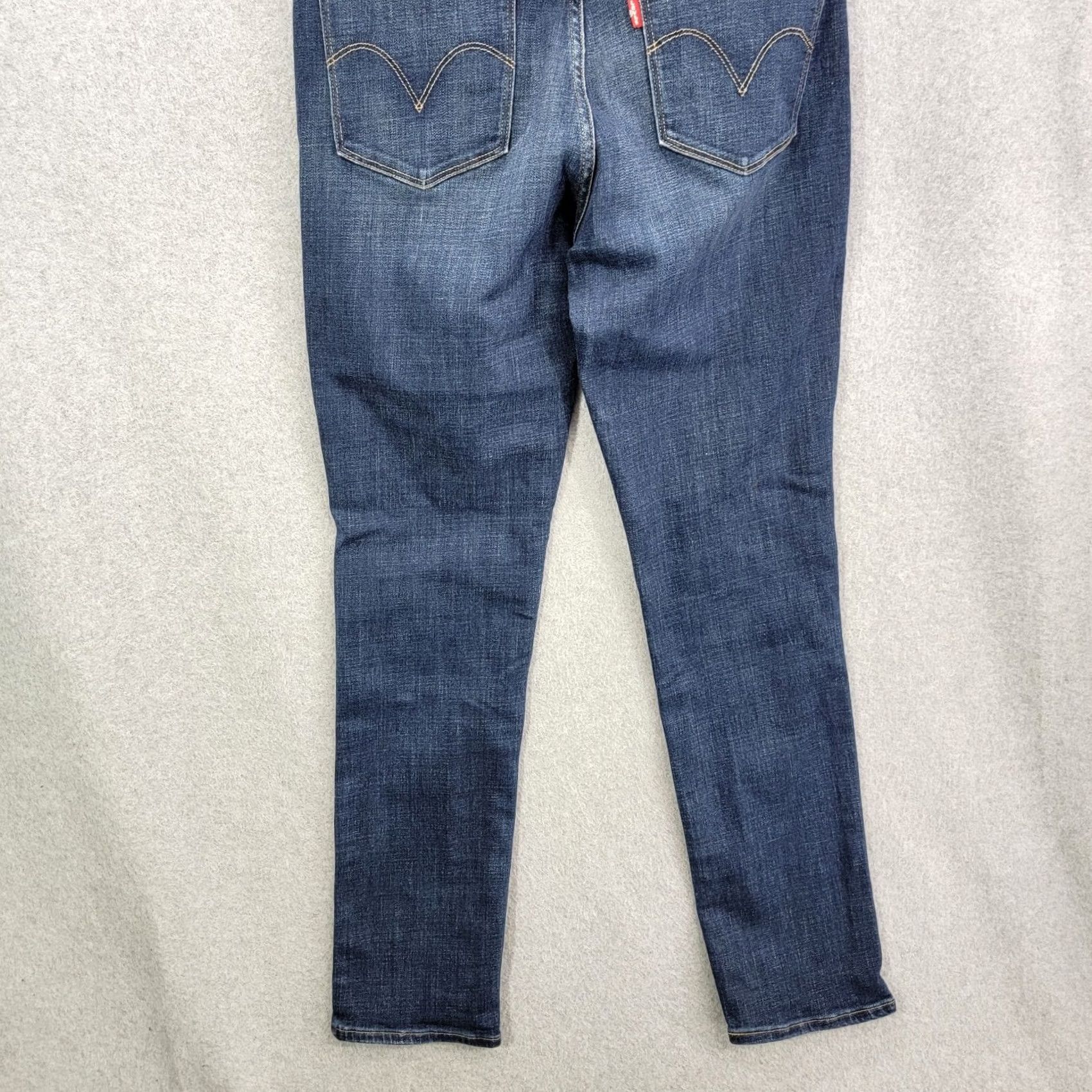 Levi's Levi's Mid Rise Skinny 10 Denim Jeans Womens 30x30 Blue, Regular, 30 in Inseam, Size 10, Jeans, Denim, 1116H, Pretty Action Size 32" / US 10 / IT 46 - 7 Thumbnail