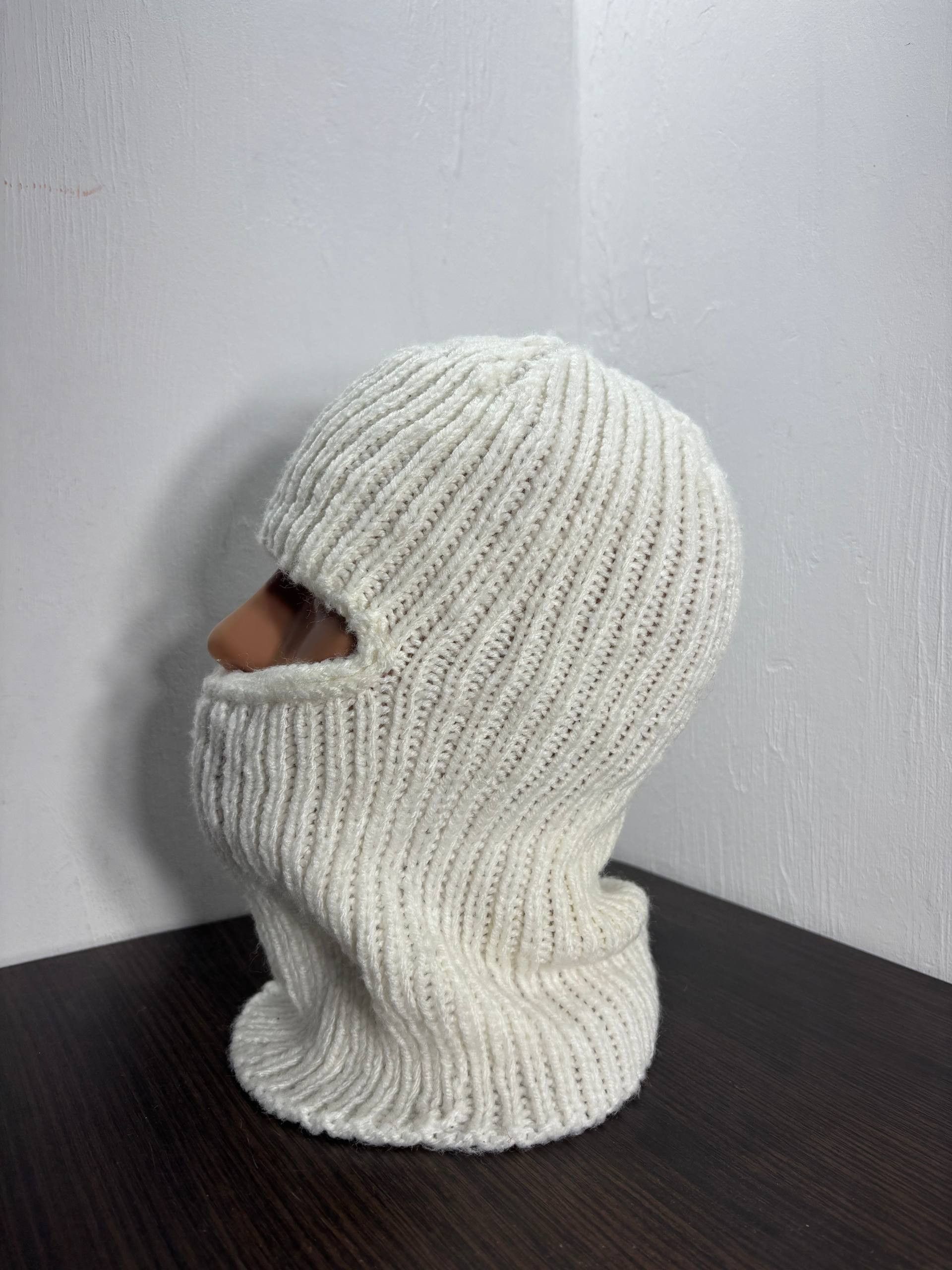 Japanese Brand Y2K Ski Balaclava Hype Knit Crazy Distressed Hat Size ONE SIZE - 3 Thumbnail