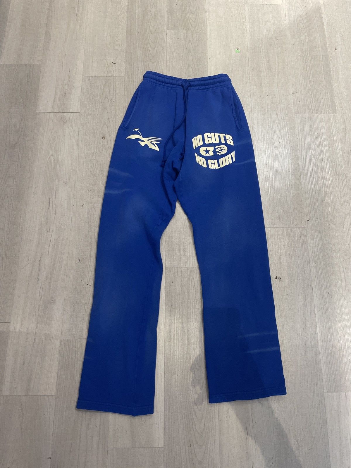 HELLSTAR Hellstar No Guts No Glory Flare Sweatpants Blue Size US 28 / EU 44 - 1 Thumbnail
