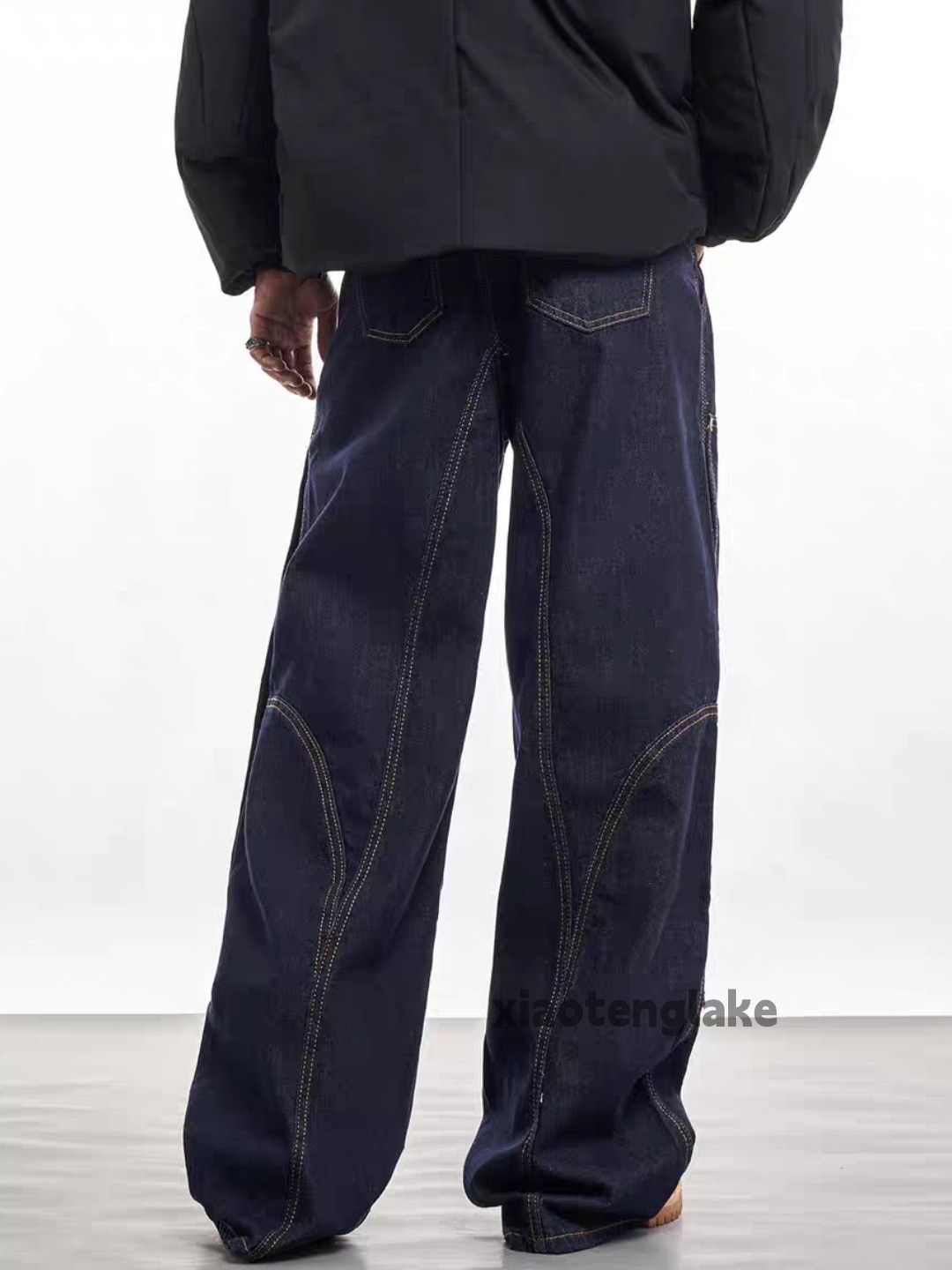 Designer × Jean × Vintage Washed faded loose baggy skate carpenter work jeans Size US 32 / EU 48 - 4 Thumbnail