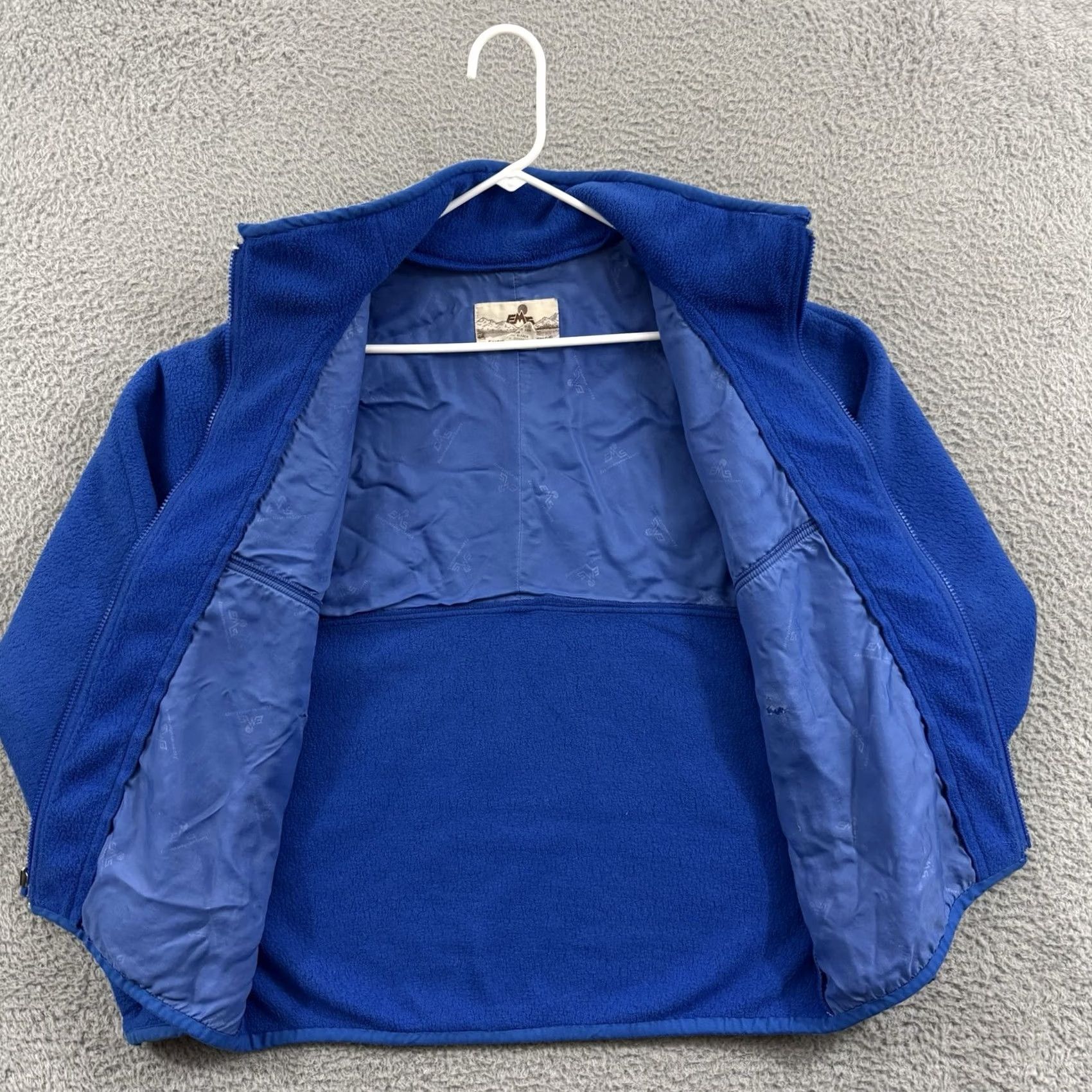 Eastern Mountain Sports VINTAGE EASTERN MOUNTAIN SPORTS Jacket Mens Large Blue Fleece Outdoor Hiking Bomber Full Zip Mid-Length Regular Blue Mens Size US L / EU 52-54 / 3 - 6 Thumbnail