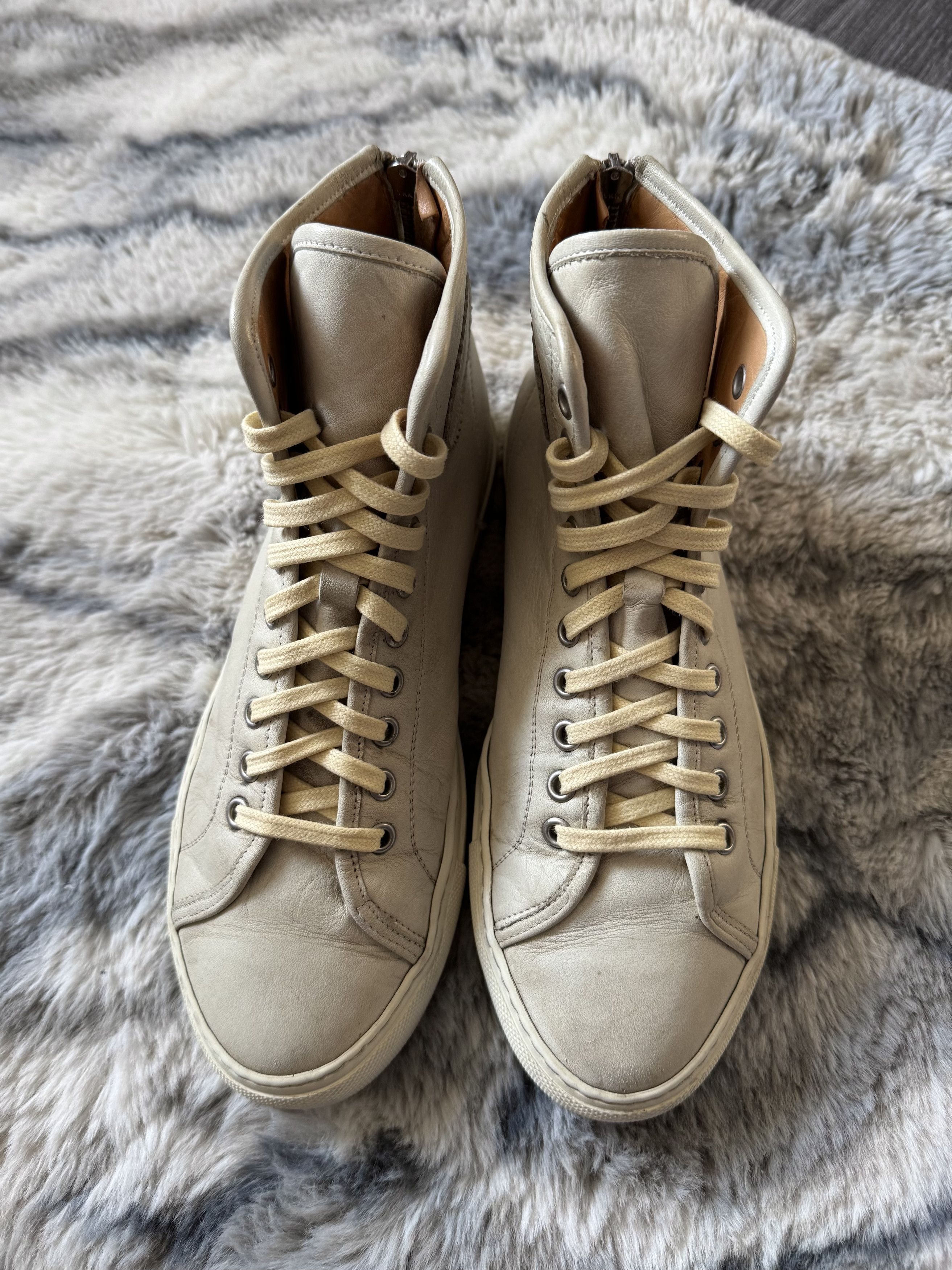 Common Projects Common Project High Top Zip Beige Sneakers Size US 6 / EU 39 - 7 Thumbnail