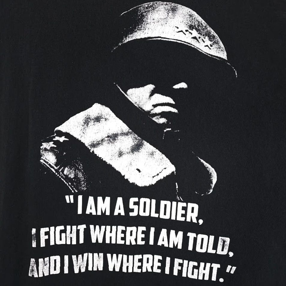 Gildan General George Patton T Shirt Mens Size 2XL Black I Am A Soldier I Fight Quote Size US XXL / EU 58 / 5 - 3 Thumbnail
