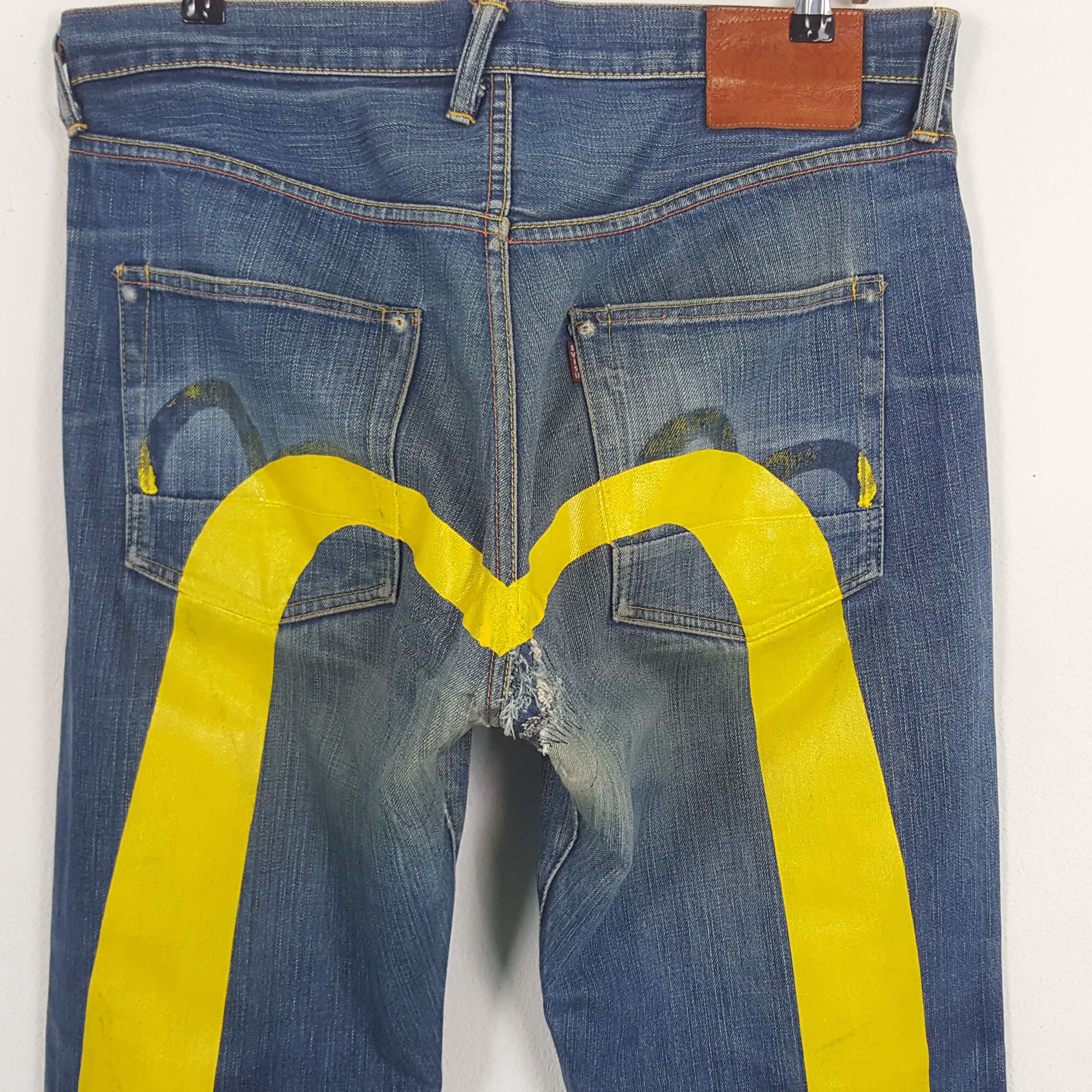 Evisu × Japanese Brand × Vintage Vintage Evisu Japanese Brand Daicock Custom Art Denim Jeans Size US 36 / EU 52 - 2 Thumbnail