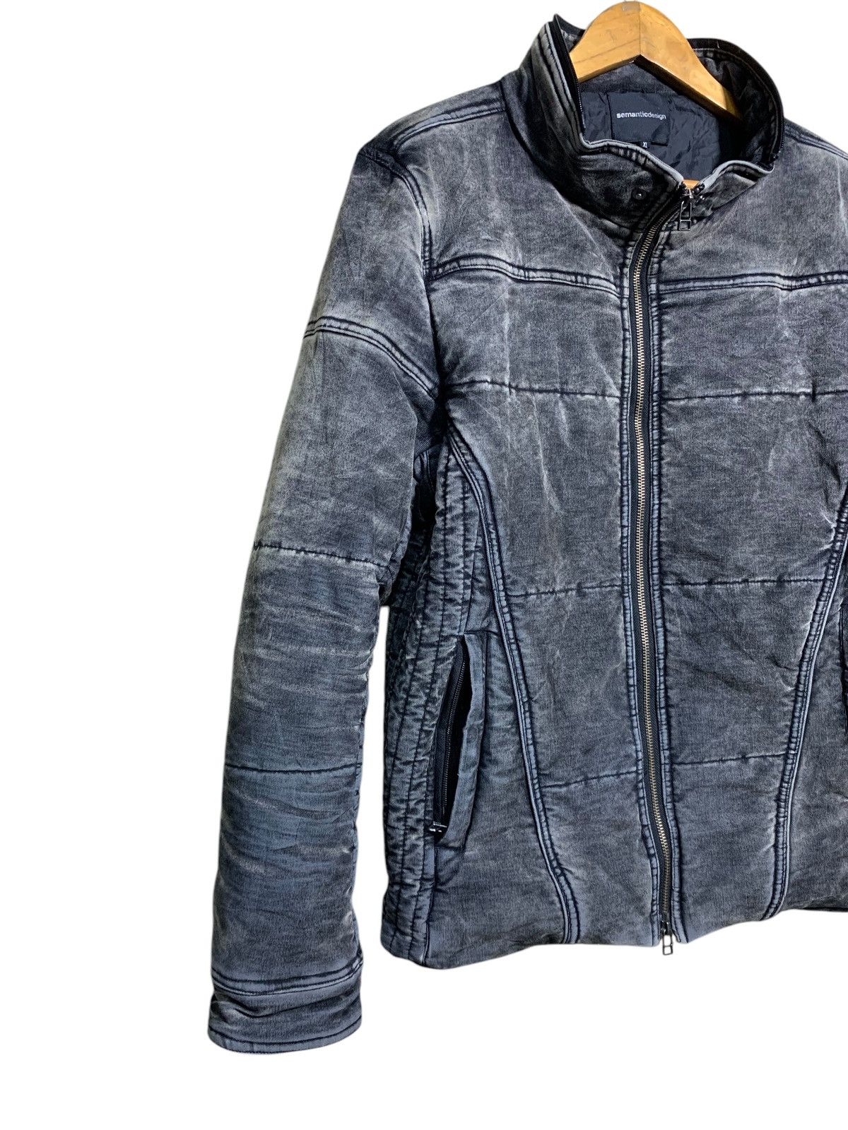 Japanese Brand × semanticdesign 🔥SEMANTIC DESIGN ACID WASHED BIKERS JACKET Size US XL / EU 56 / 4 - 2 Thumbnail