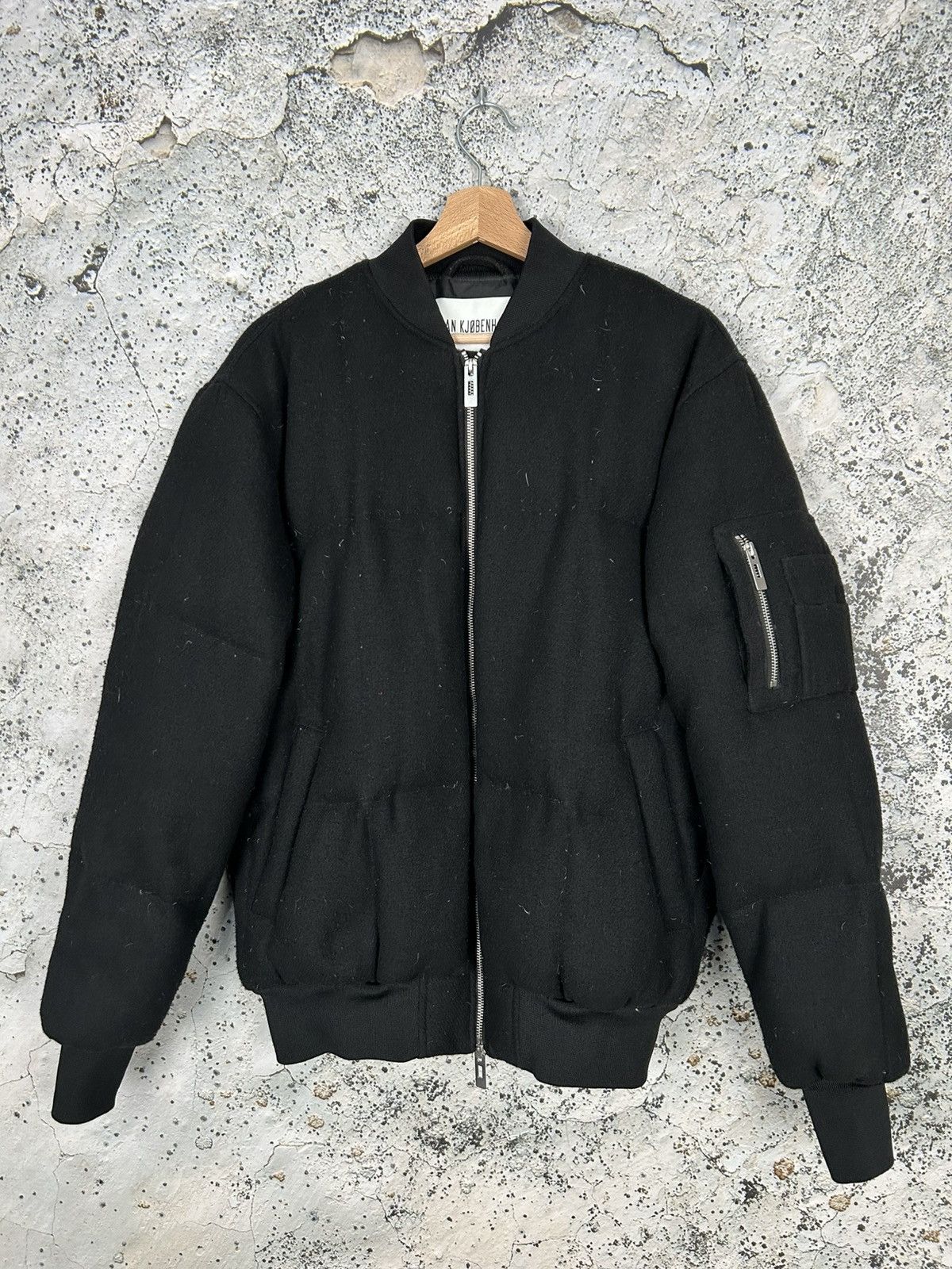 Han Kjobenhavn Han Kjobenhavn Black Wool Bomber Jacket Avant Garde Designer Size US M / EU 48-50 / 2 - 1 Thumbnail