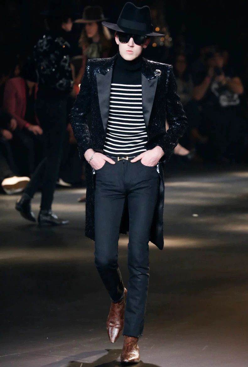 Saint Laurent Paris Saint Laurent Paris 16 FW show destroyed fringed raw-edge j Size US 29 - 8 Thumbnail