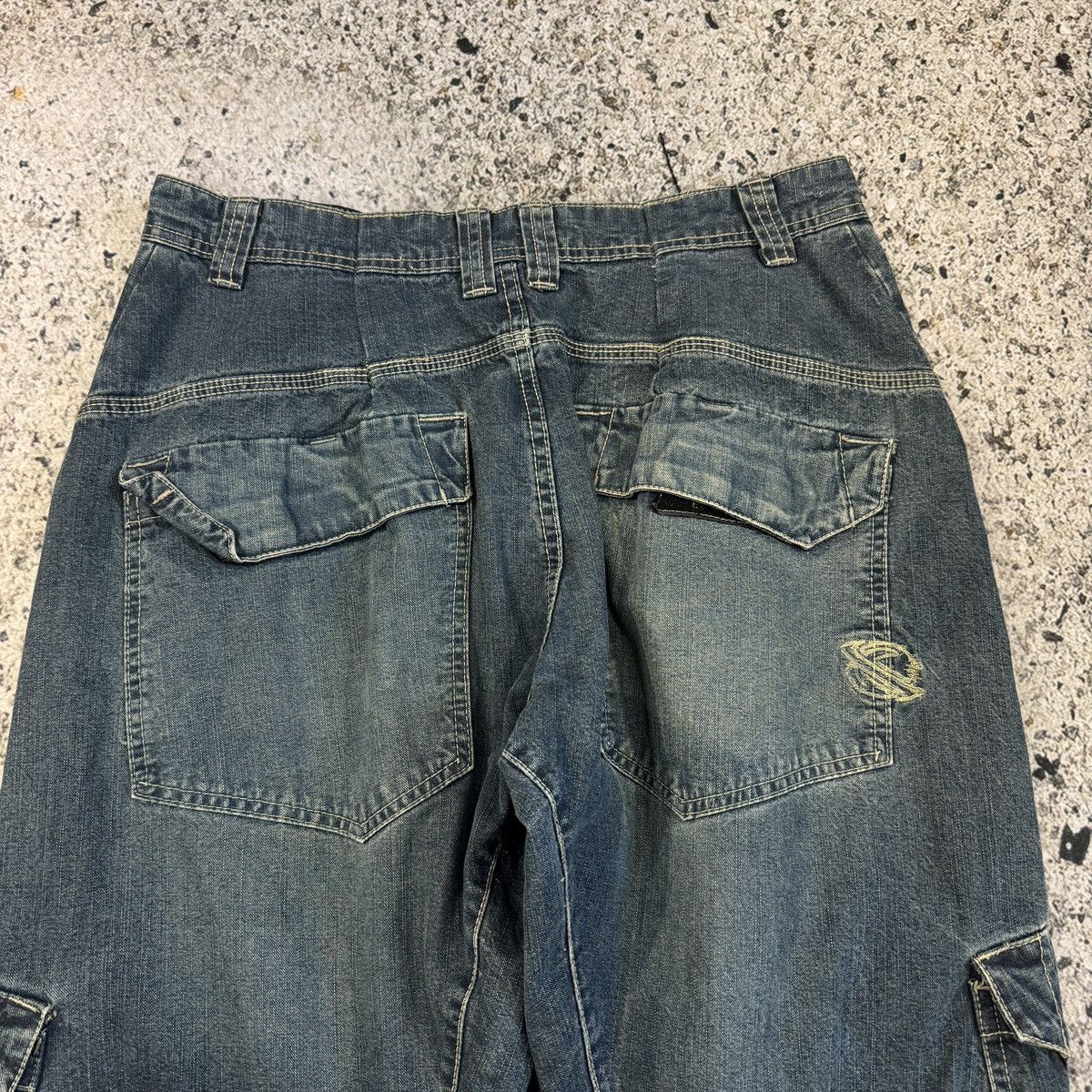 Vintage Lost Enterprises Denim Cargo Skater Pants ERD Grunge Faded Size US 32 / EU 48 - 7 Thumbnail