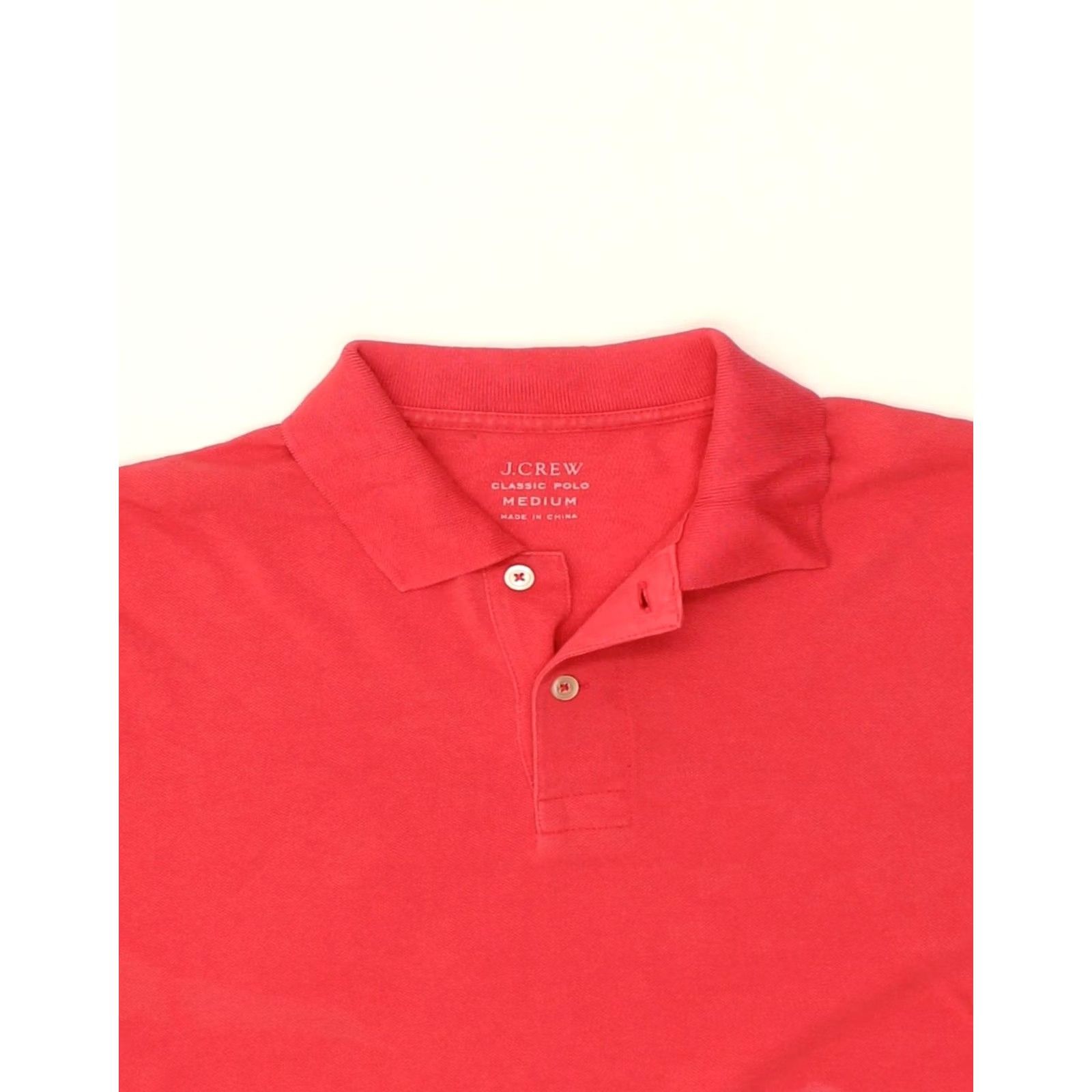 J.Crew J. CREW Mens Polo Shirt Medium Red Cotton Classic Fit Size US M / EU 48-50 / 2 - 4 Thumbnail