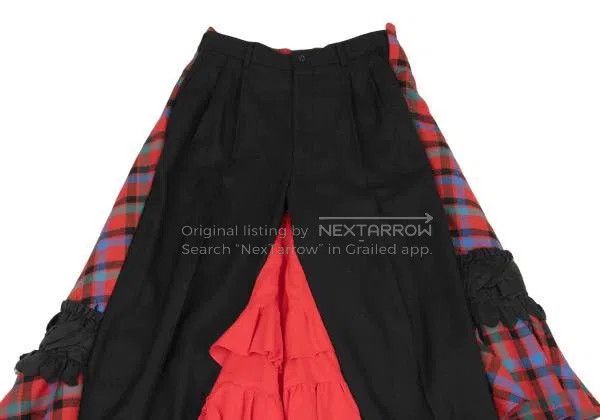 Comme des Garcons Comme des Garcons size S Black vintage tartan Baroque styl Size 23" - 5 Thumbnail