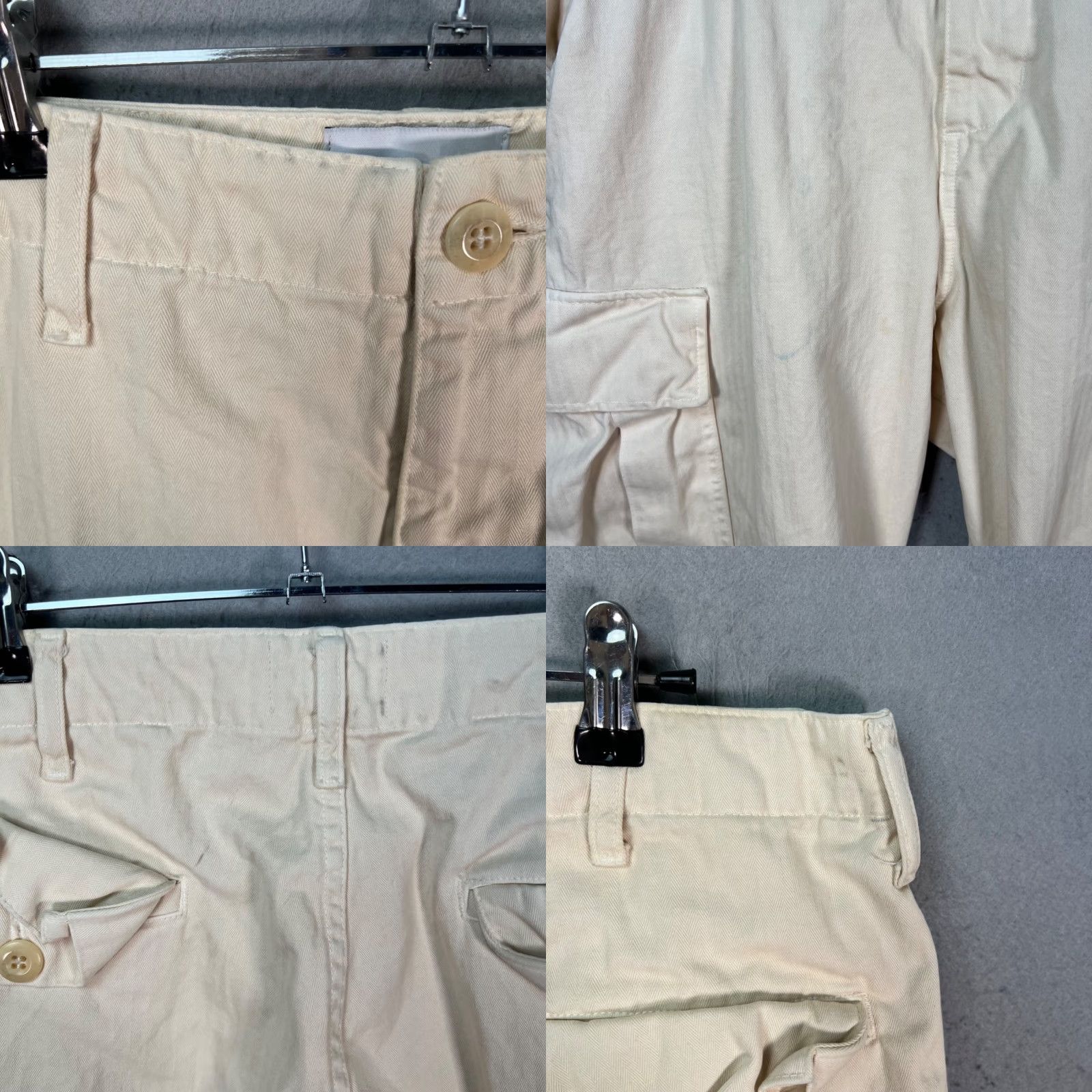 Vintage General Admission Cargo Pants Mens Size 34 Beige 100% Cotton Canvas In USA Cargo Pocket Straight Inseam 30 Size US 34 / EU 50 - 9 Thumbnail