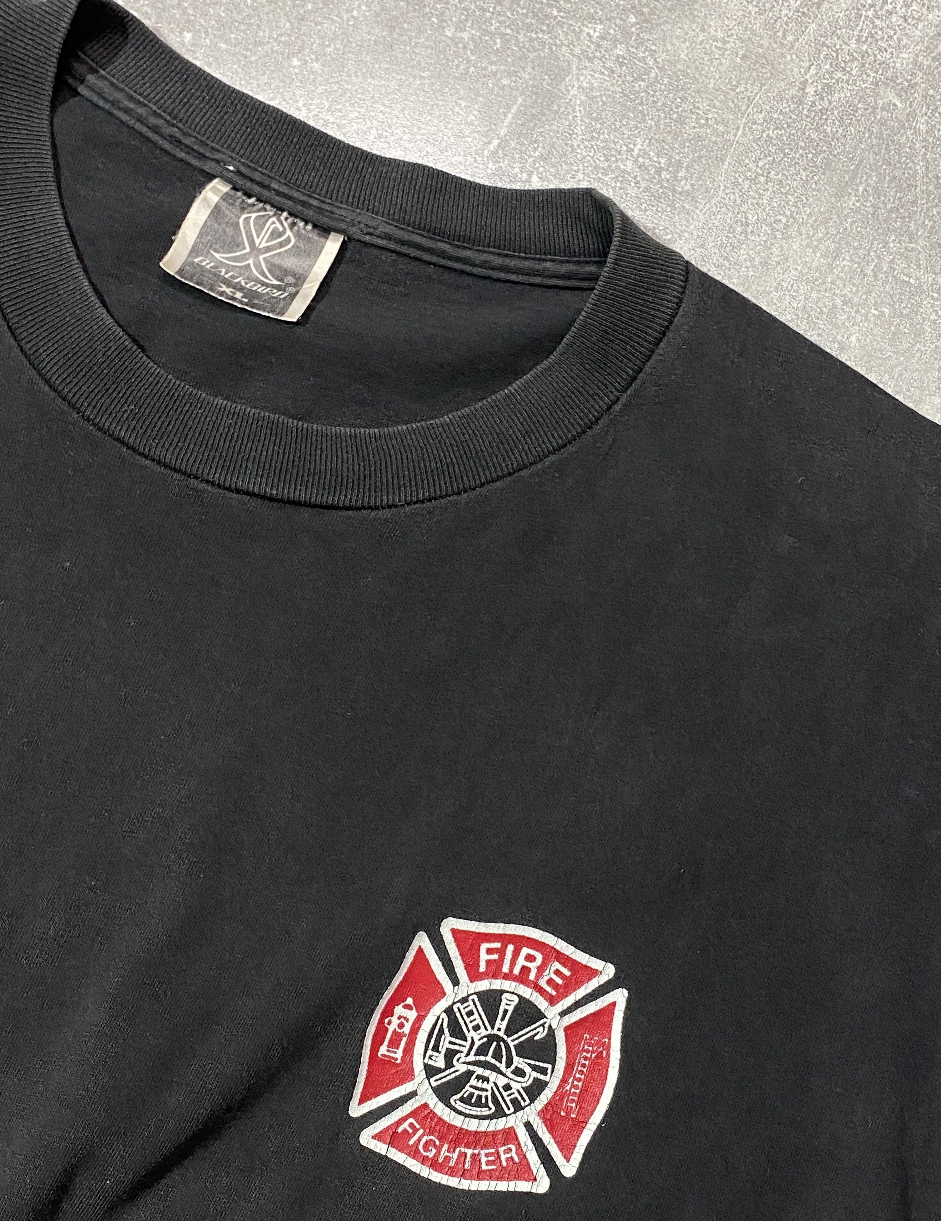 Vintage Vintage 90s Firefighter T-Shirt Size US XL / EU 56 / 4 - 8 Thumbnail