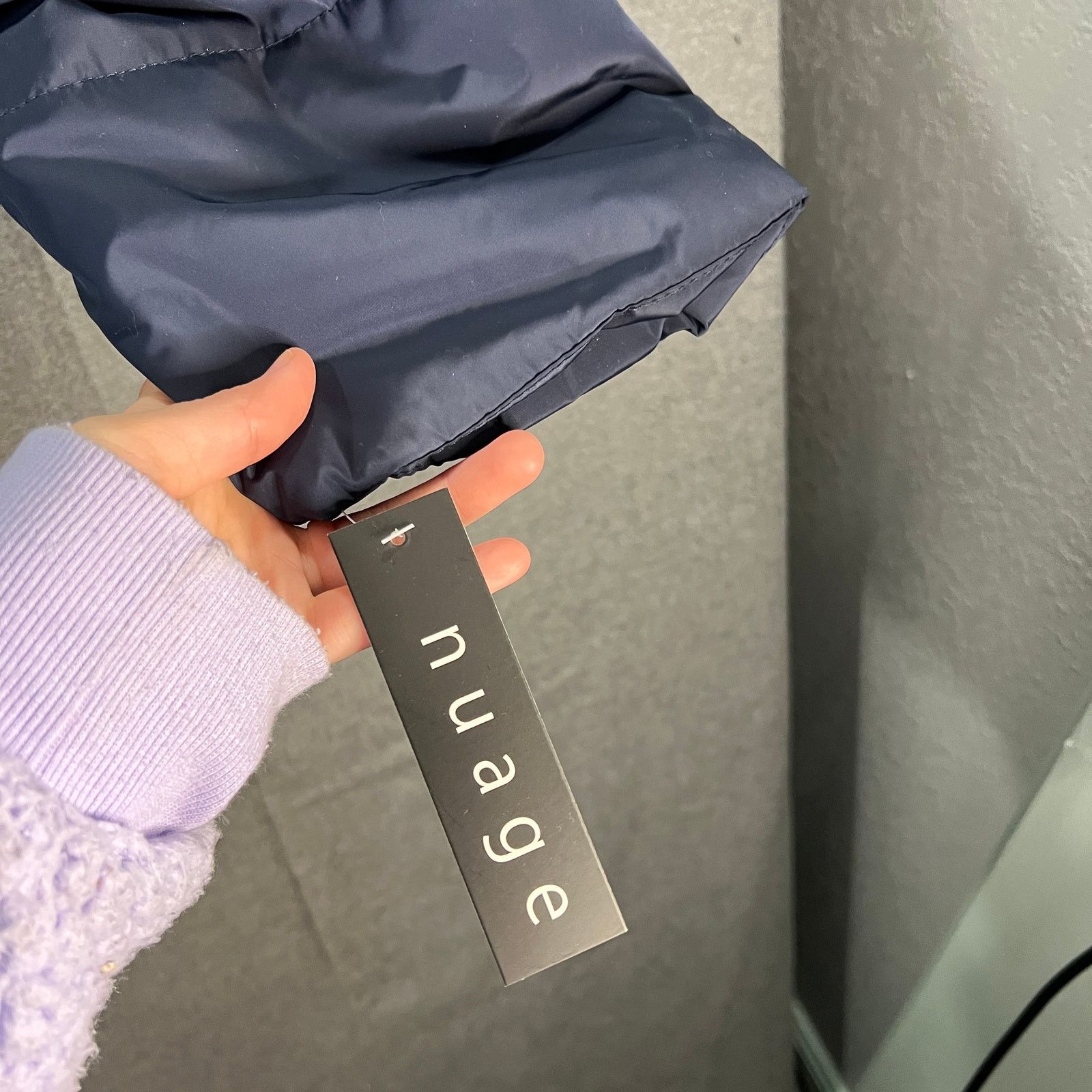 Other Nuage Faux Fur Lined Quilted Parka Navy Womens Jecket Size L / US 10 / IT 46 - 6 Thumbnail