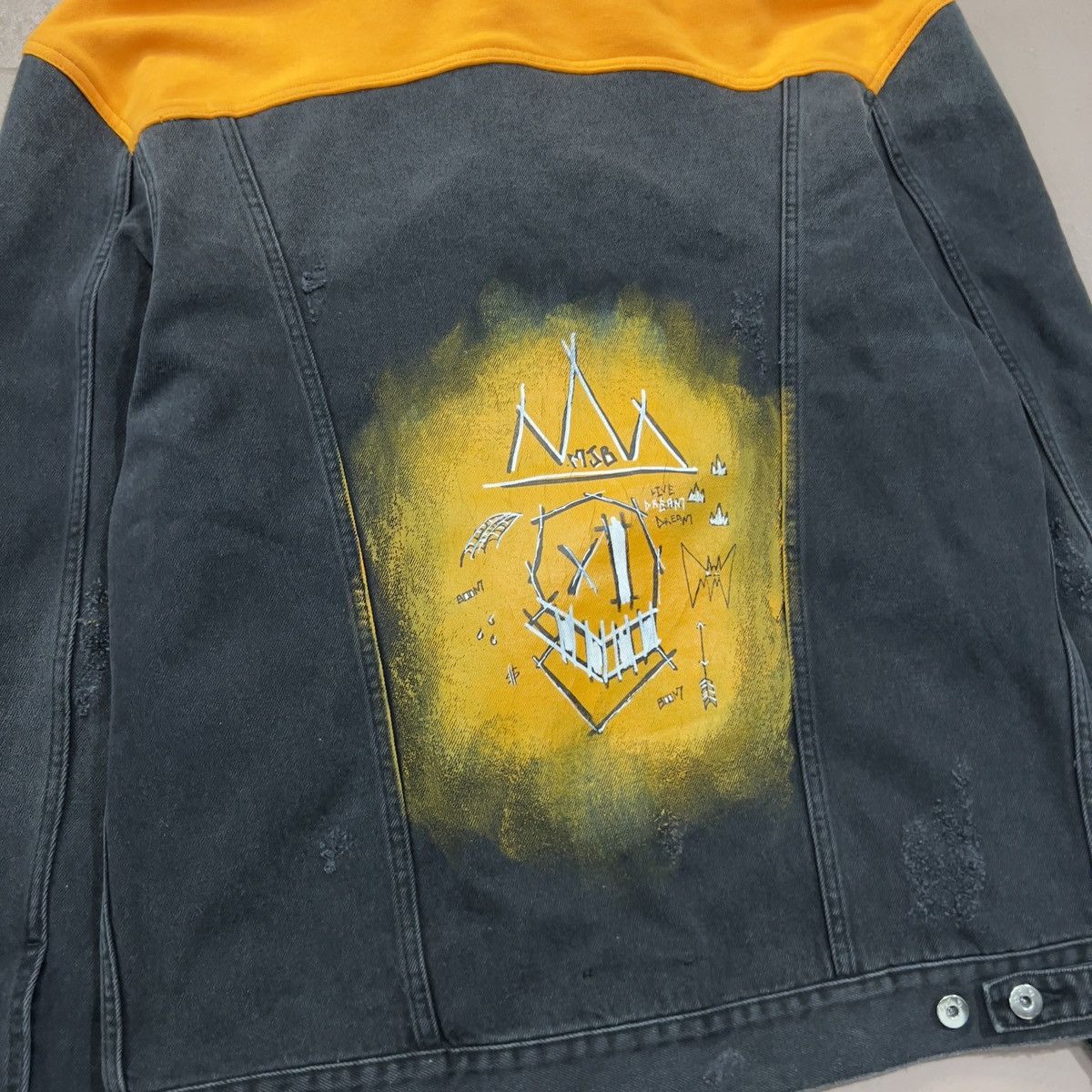 Marc Jacques Burton Marc Jaques Burton Orange Denim jacket with oversized hood Size US XL / EU 56 / 4 - 9 Thumbnail