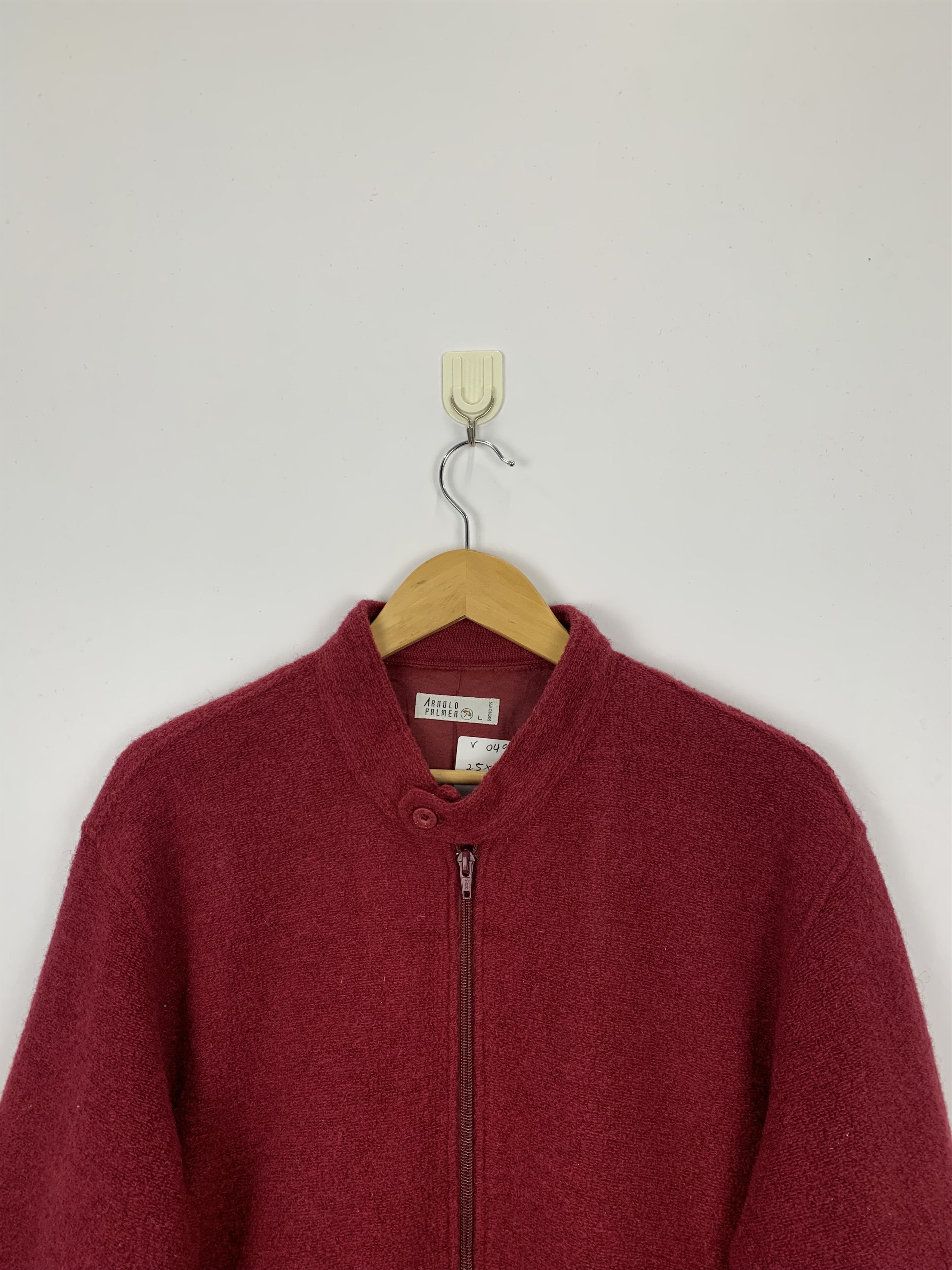 Vintage Vintage 90s Arnold Palmer Wool Zipper Jacket Red V0490 Size US L / EU 52-54 / 3 - 2 Thumbnail