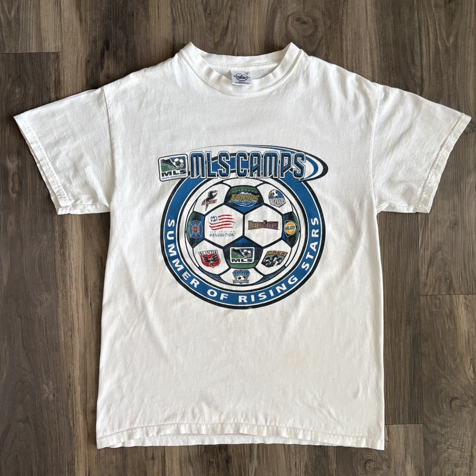Vintage MLS Camps Soccer T-Shirt Men's Size M Galaxy