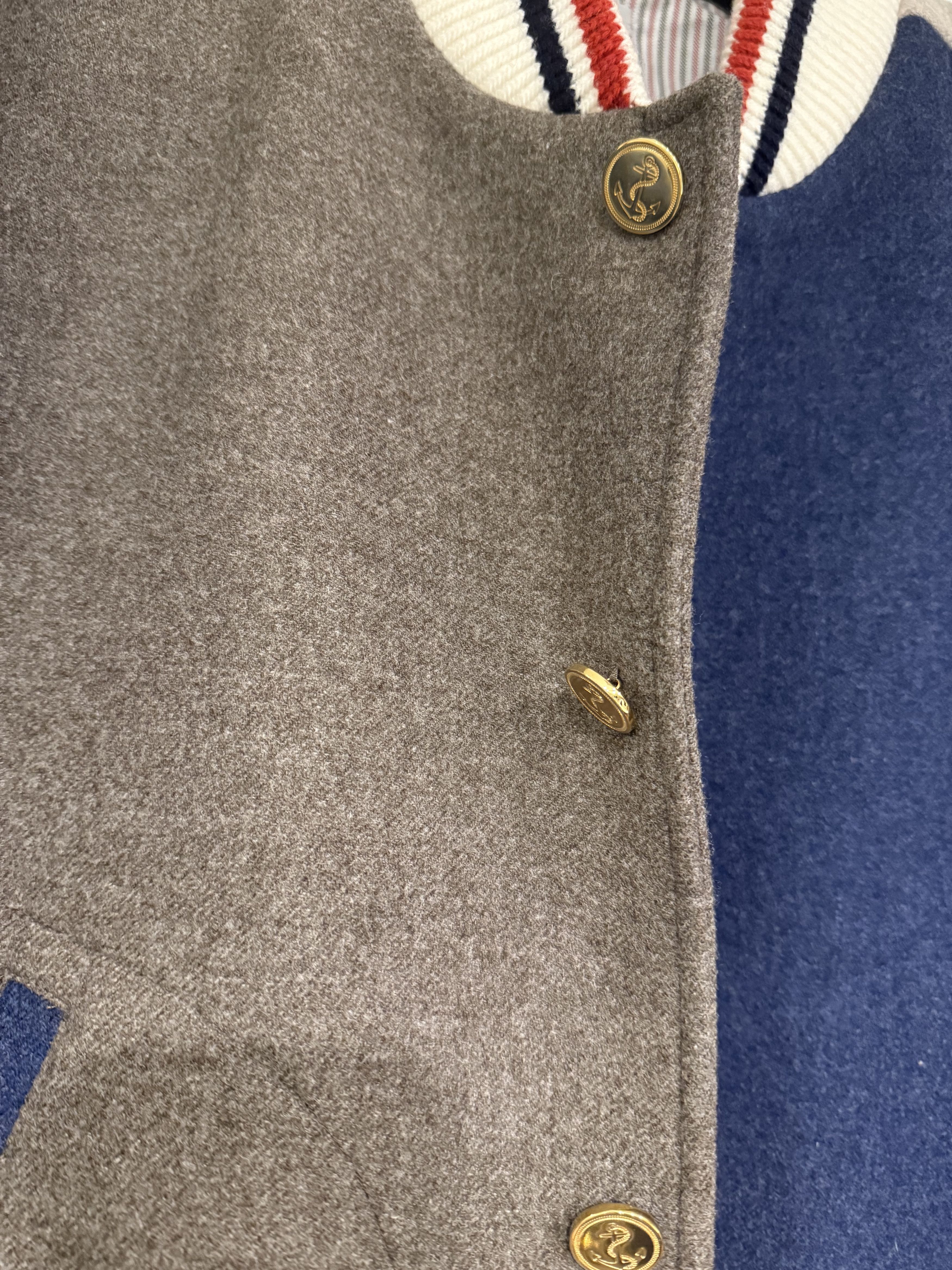 Thom Browne Thom Browne - Fun Mix Wool Varsity Jacket Size US M / EU 48-50 / 2 - 6 Thumbnail