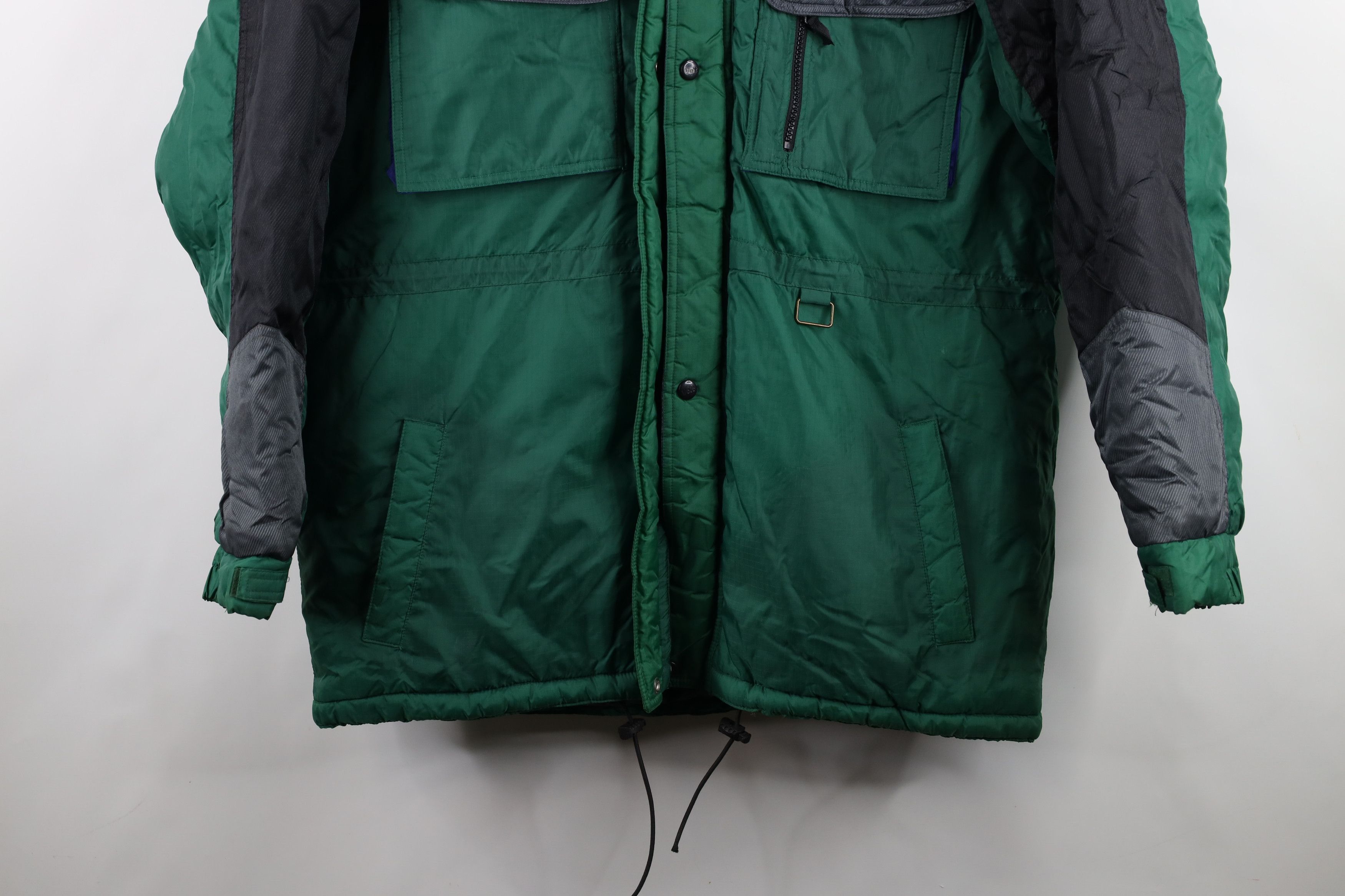 Vintage Vintage 90s Streetwear Hooded Puffer Parka Jacket Green Size US L / EU 52-54 / 3 - 3 Thumbnail