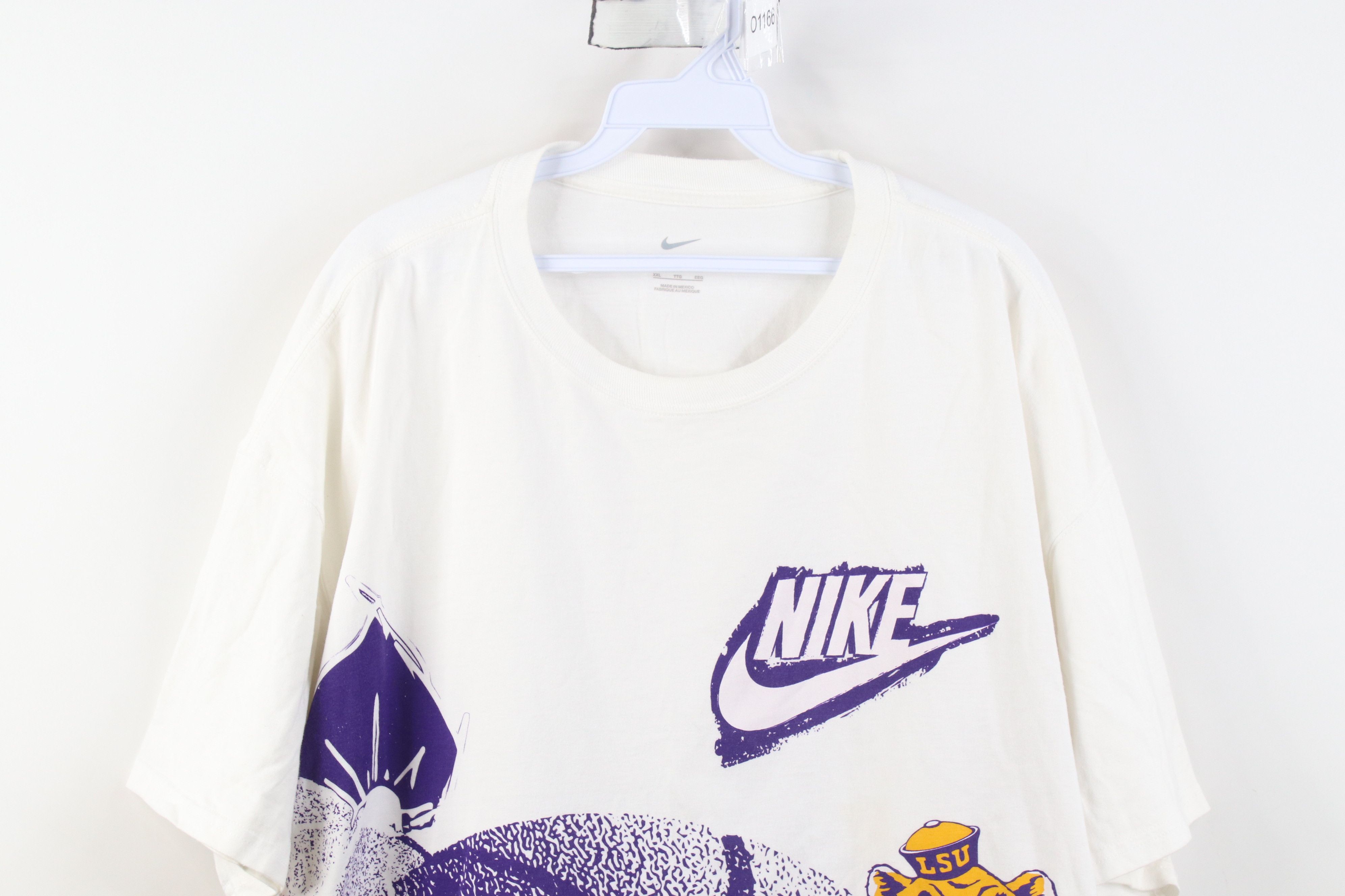 Nike Y2K Nike Print Louisiana State University LSU Tigers T-Shirt Size US XXL / EU 58 / 5 - 2 Thumbnail