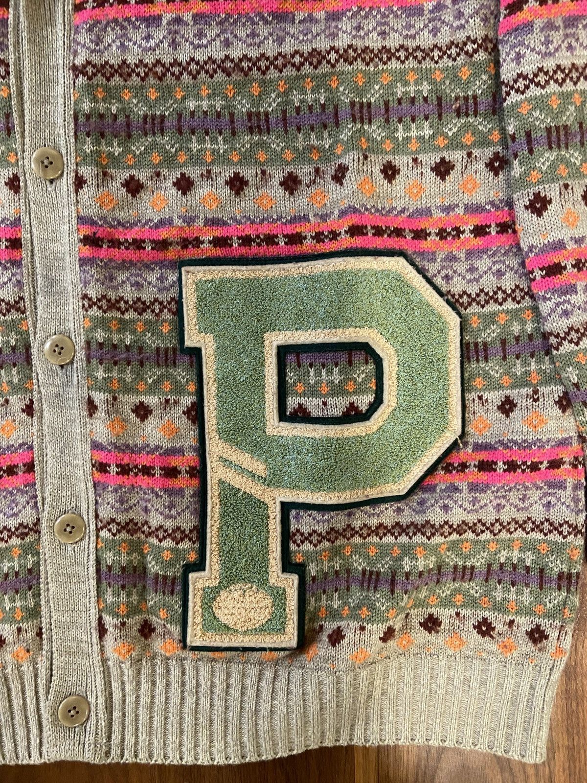 Kapital Kapital Fair Isle Letter Cartigan Size US L / EU 52-54 / 3 - 2 Thumbnail