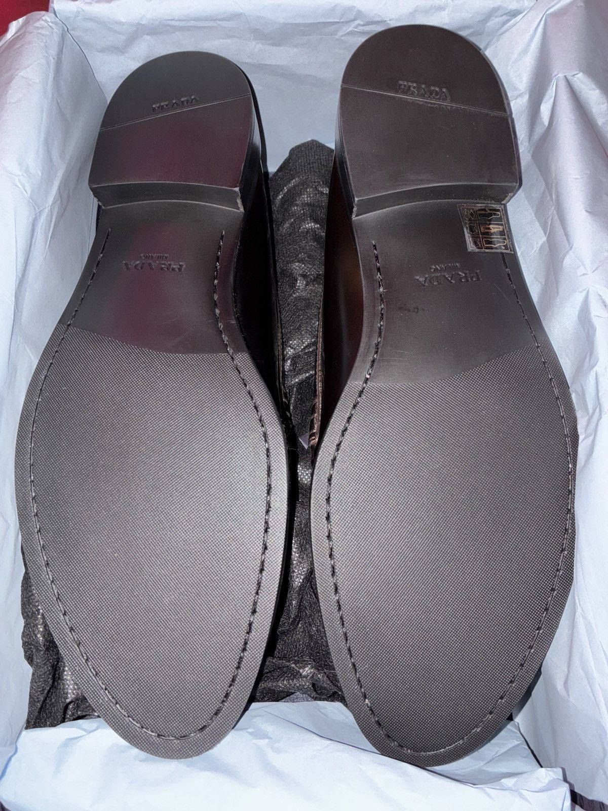 Prada Prada Chocolate Brushed Leather Loafers Size US 9 / IT 39 - 3 Thumbnail