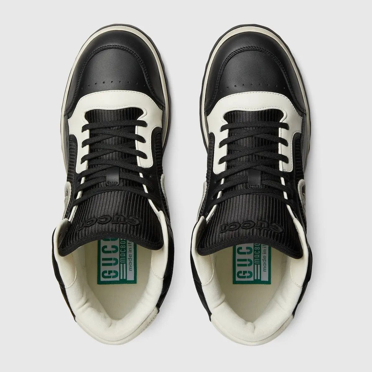Gucci o1mt1gz0225 MAC80 High Top Sneakers in Black/White Size US 10.5 / EU 43-44 - 4 Thumbnail