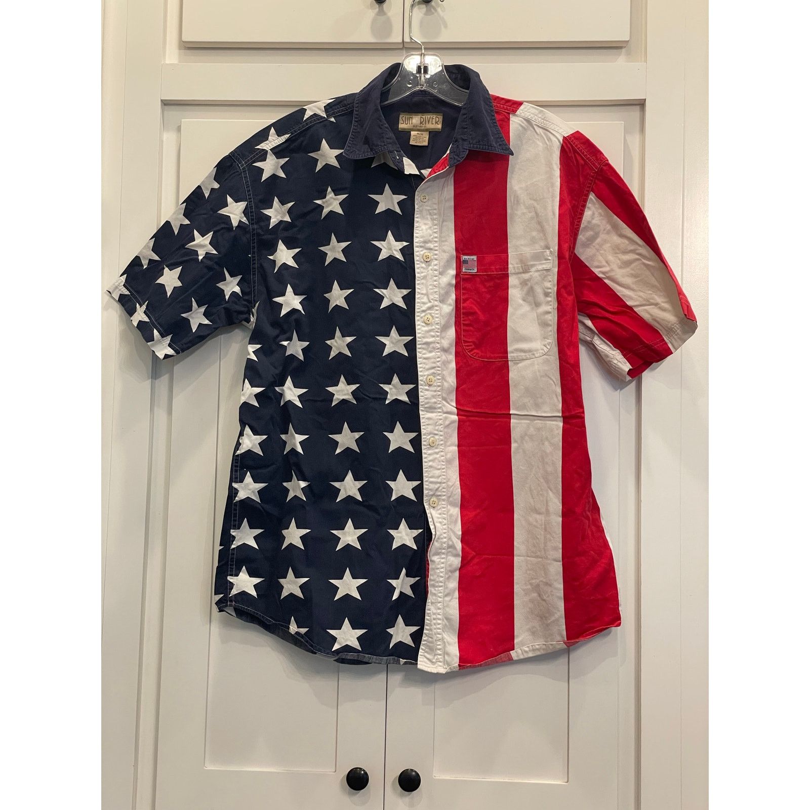 Other Sun River Americana Flag Button up Med 100% Cotton Size US M / EU 48-50 / 2 - 1 Thumbnail