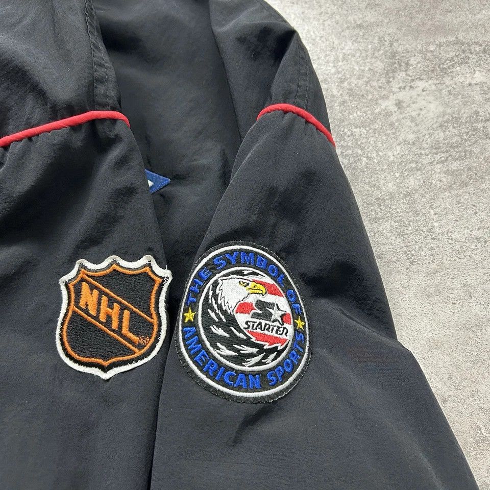 NHL × Starter × Vintage NHL NEW YORK RANGERS STARTER SATIN JACKET BOMBER BIG LOGO Size US L / EU 52-54 / 3 - 5 Thumbnail