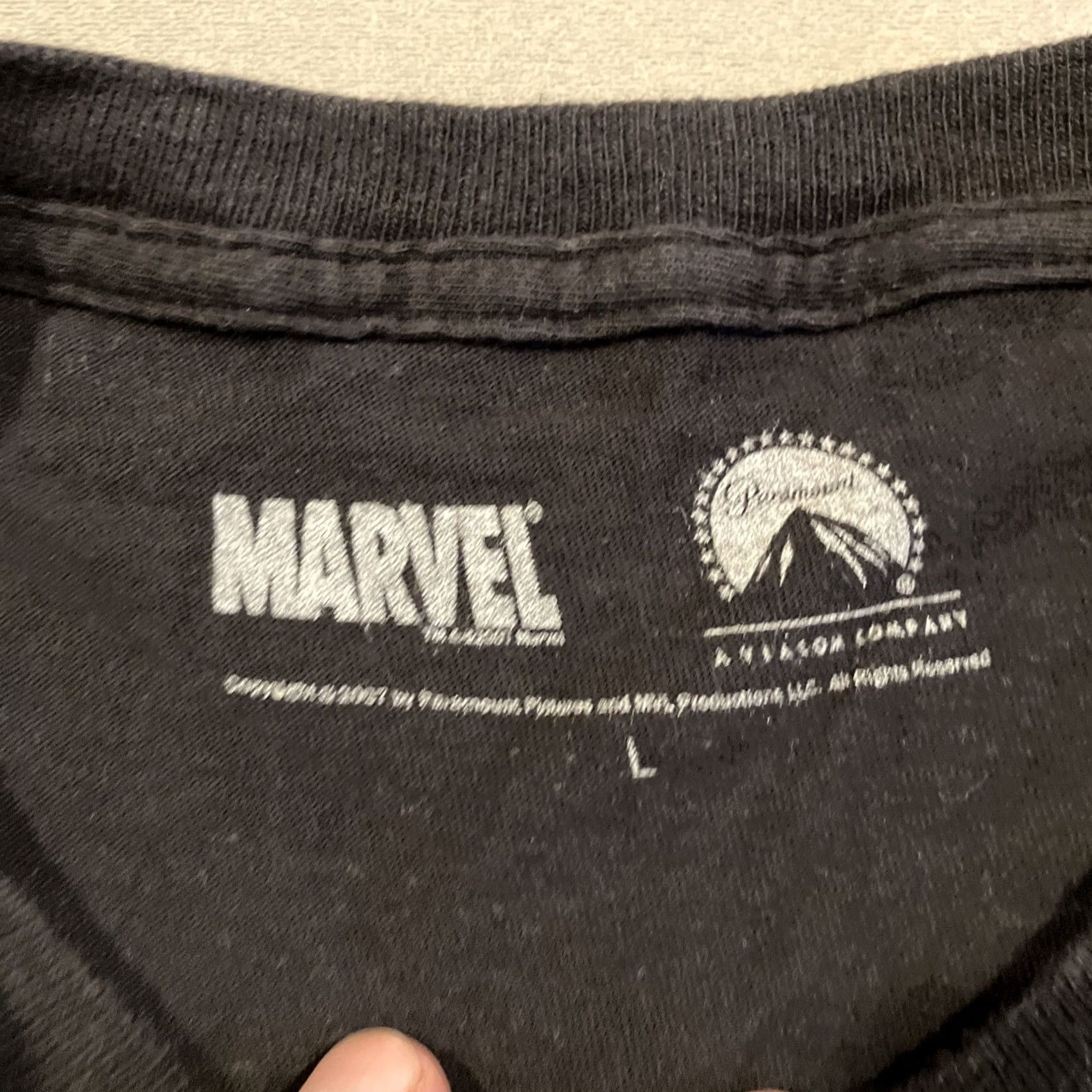Vintage VINTAGE Iron Man Marvel Comics Movie Promo Graphic T Shirt Large T-Shirt Men L Black Cotton Short Sleeve Crew Neck 2000-2009 Comics Movie Hero Mens Size US L / EU 52-54 / 3 - 3 Thumbnail