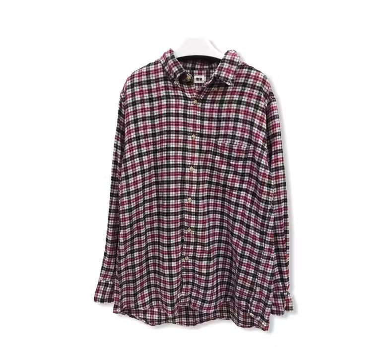 Japanese Brand Japanese Brand Uniqlo Plaid Tartan Flannel Shirt 👕 Size US XL / EU 56 / 4 - 1 Thumbnail