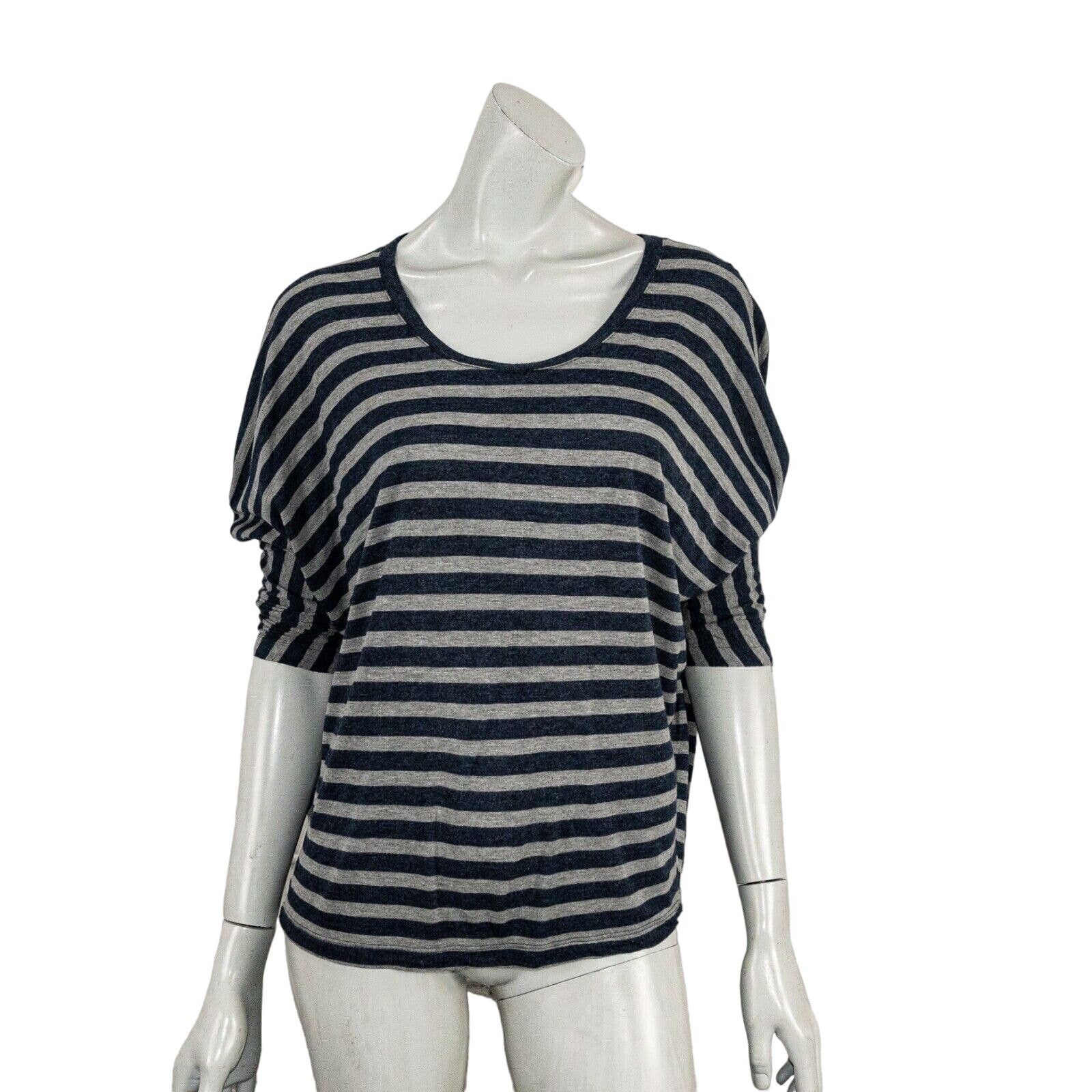 Vince VINCE Scoop Neck Dolman Sleeve Pullover Blouse Gray Navy Size L / US 10 / IT 46 - 1 Thumbnail