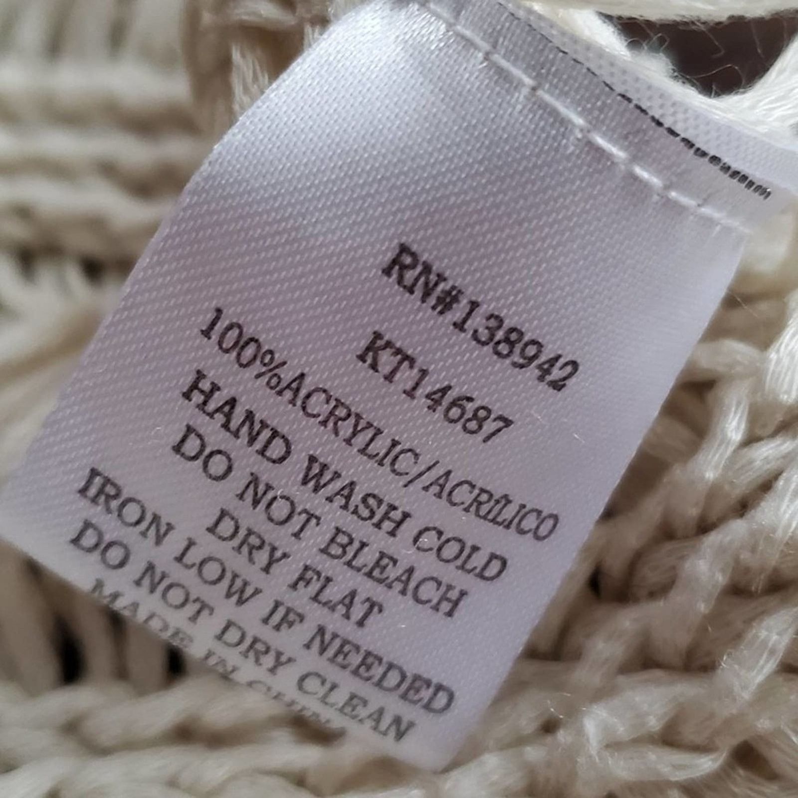 Zara Cream Crochet Tassel Cover Up - M Size M / US 6-8 / IT 42-44 - 5 Thumbnail